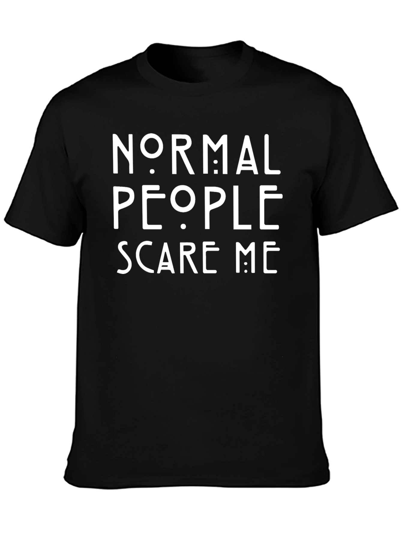 Black Normal People Scare Me Graphic T-Shirt view 3