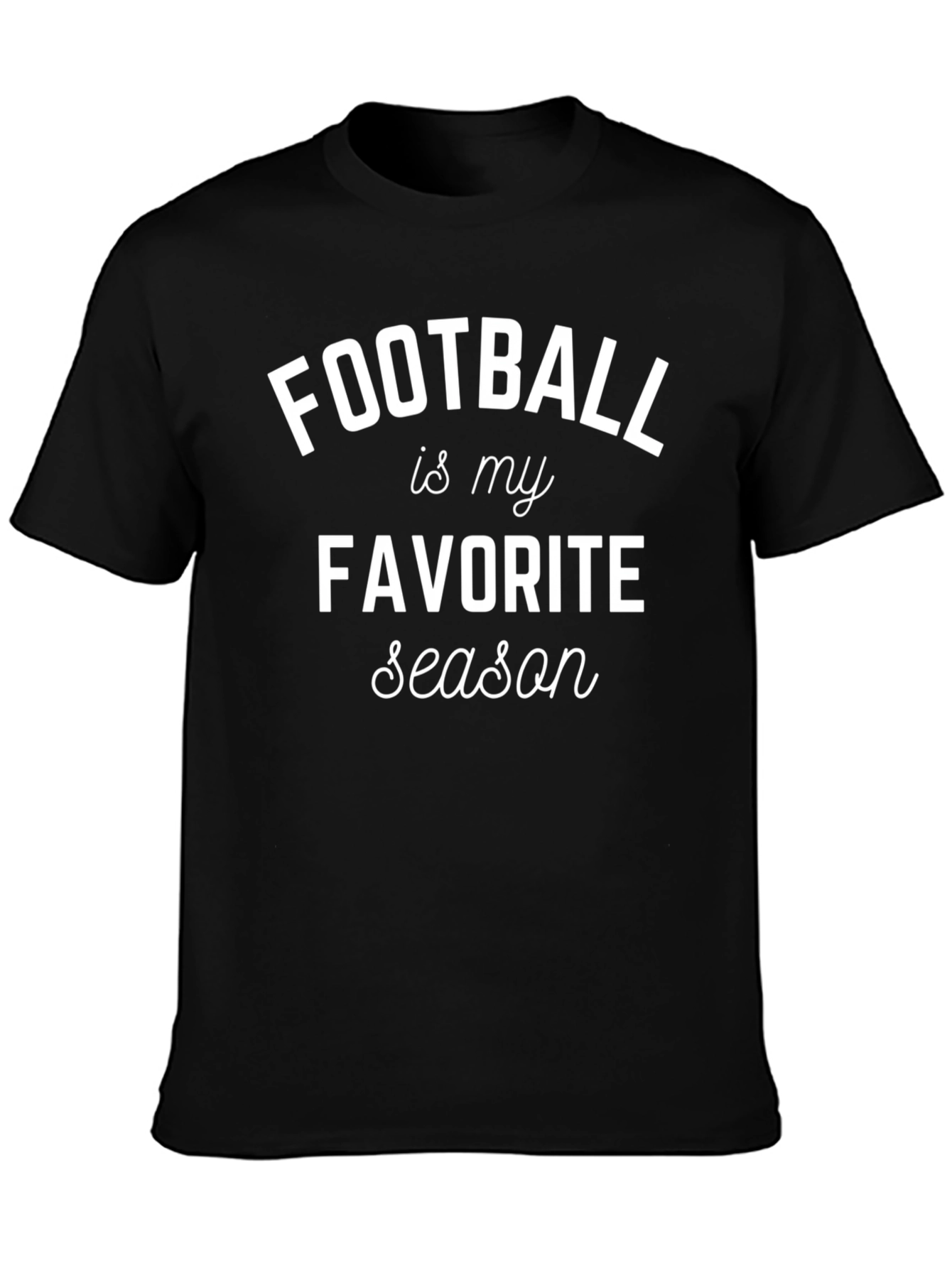 Black Football is My Favorite Season T-Shirt view 3