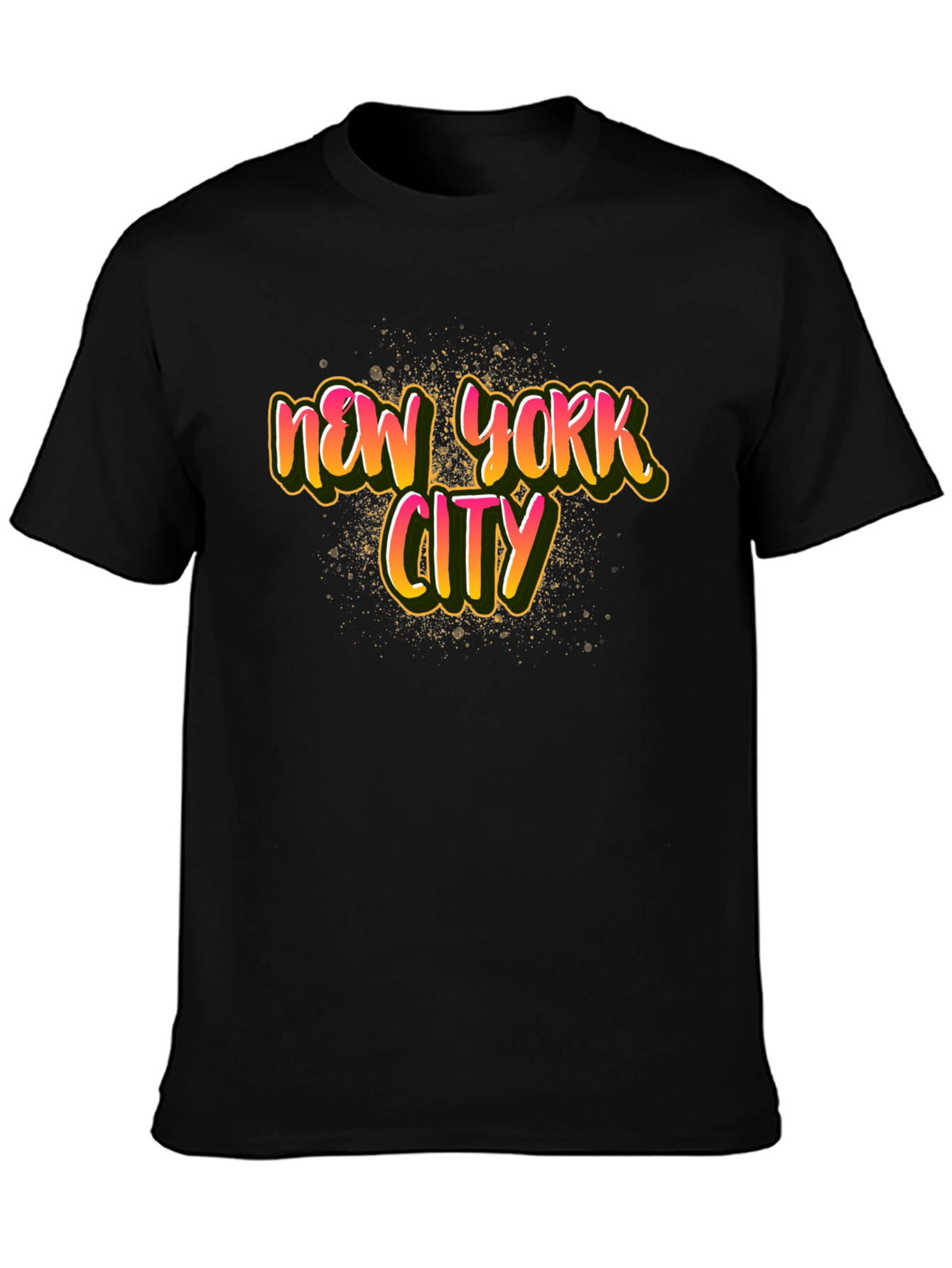 Black New York City Graphic Print Black T-Shirt view 3