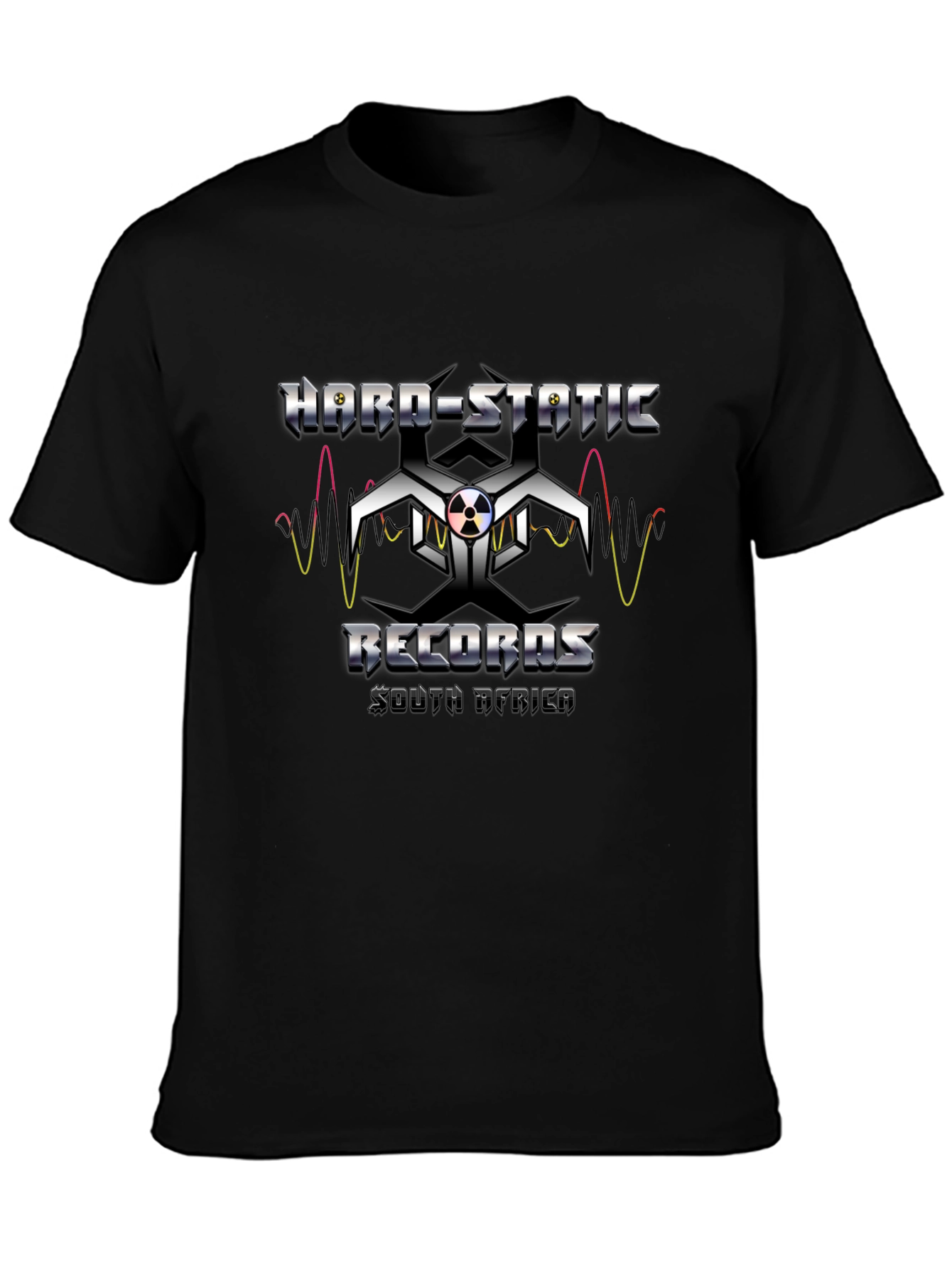 Black Hard-Static Records Graphic Tee view 3