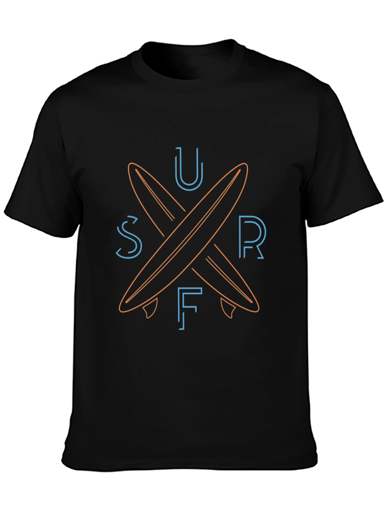 Black Surfboard T-Shirt - Stylish Graphic Tee view 3