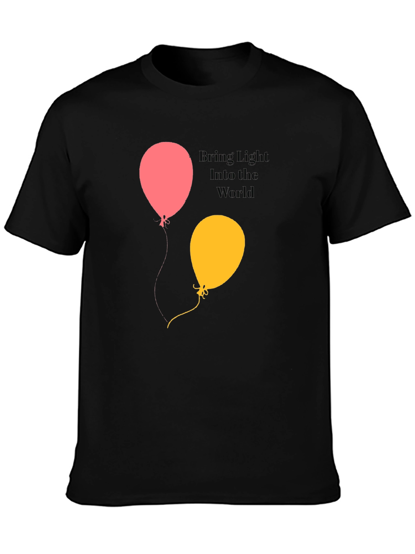 Black Bring Light Into the World Balloon Graphic Tee view 3