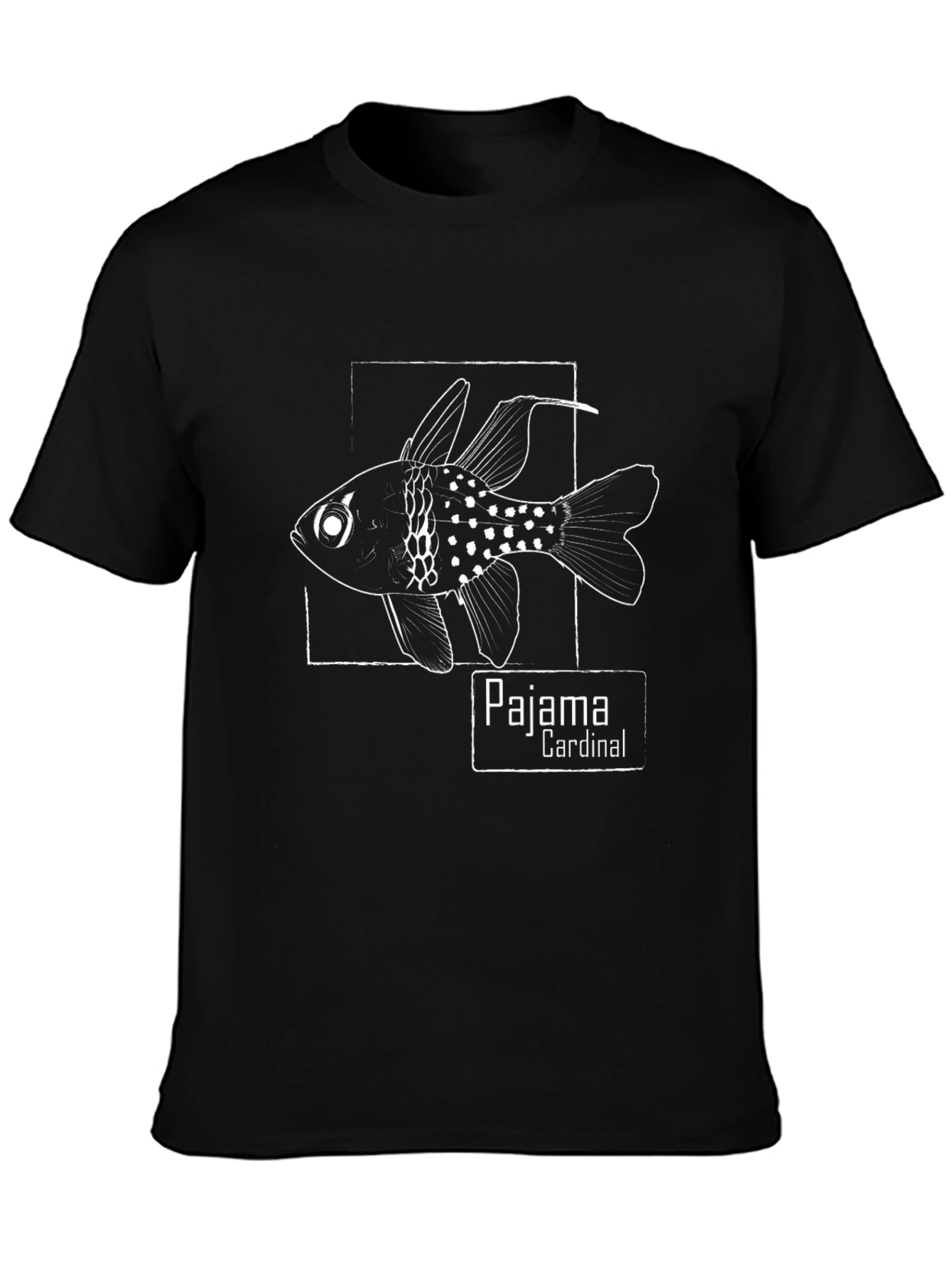 Black Pajama Cardinal Fish Graphic T-Shirt view 3