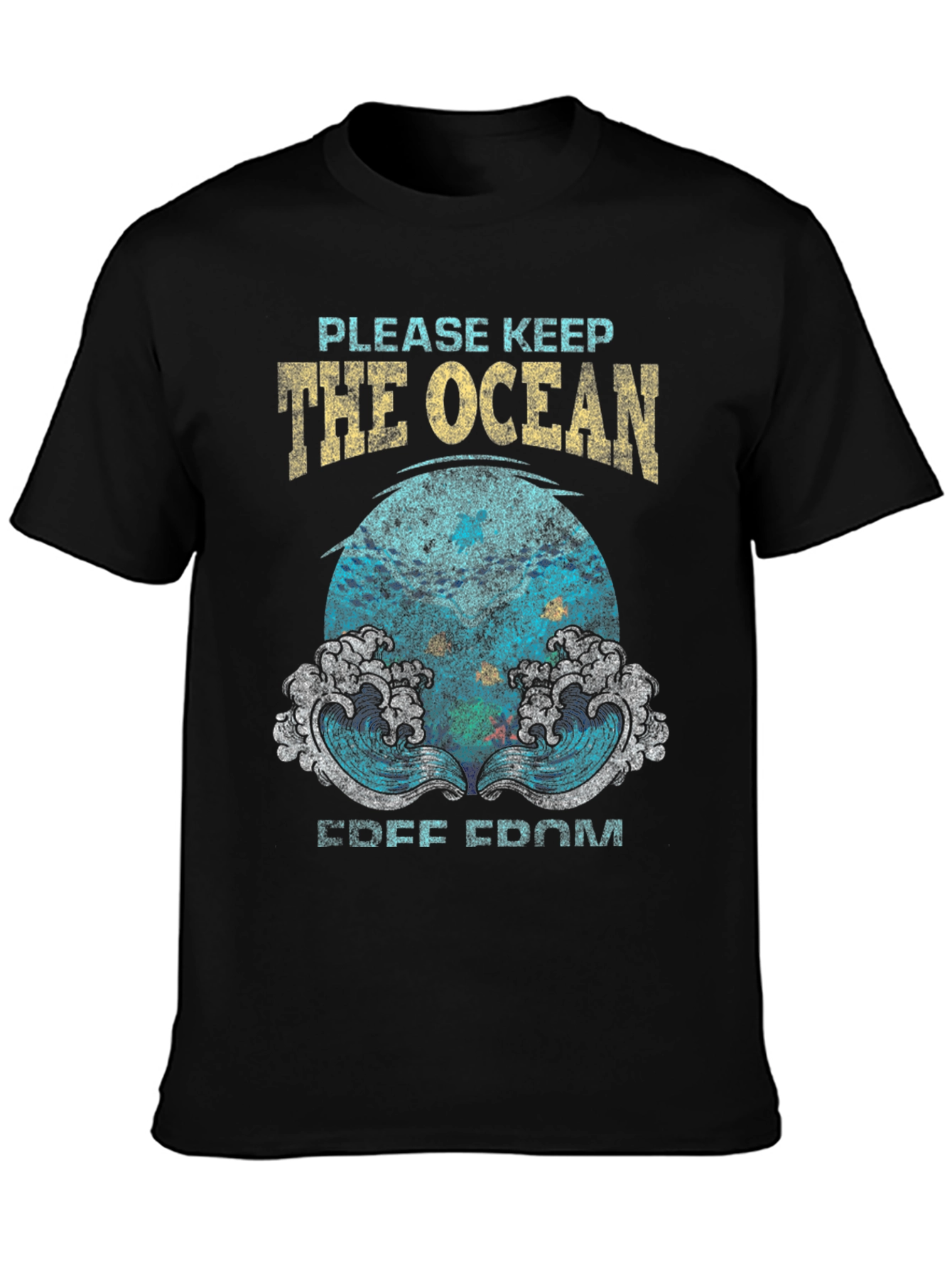 Black Ocean Conservation Graphic Tee view 3