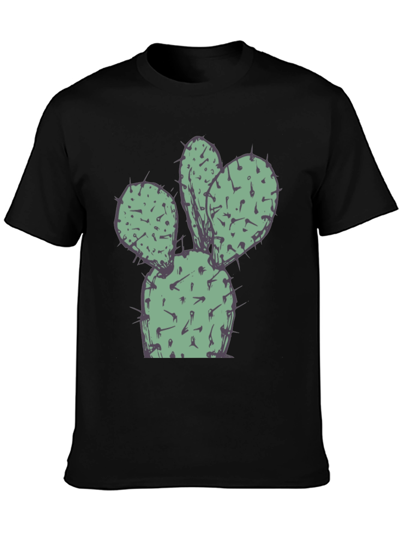 Black Cactus Graphic Tee - Soft & Stylish! view 3