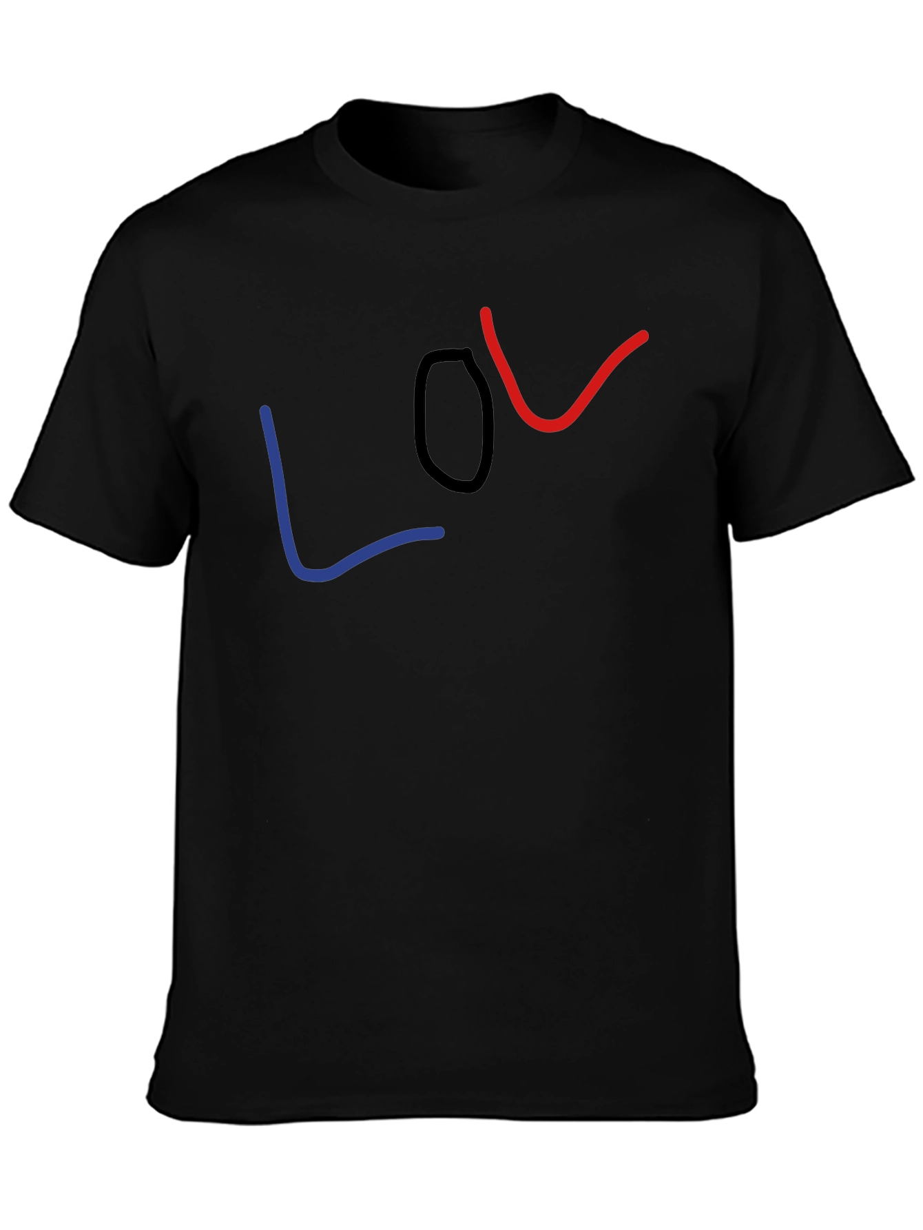 Black LOL Graphic Tee - Casual Black T-Shirt view 3