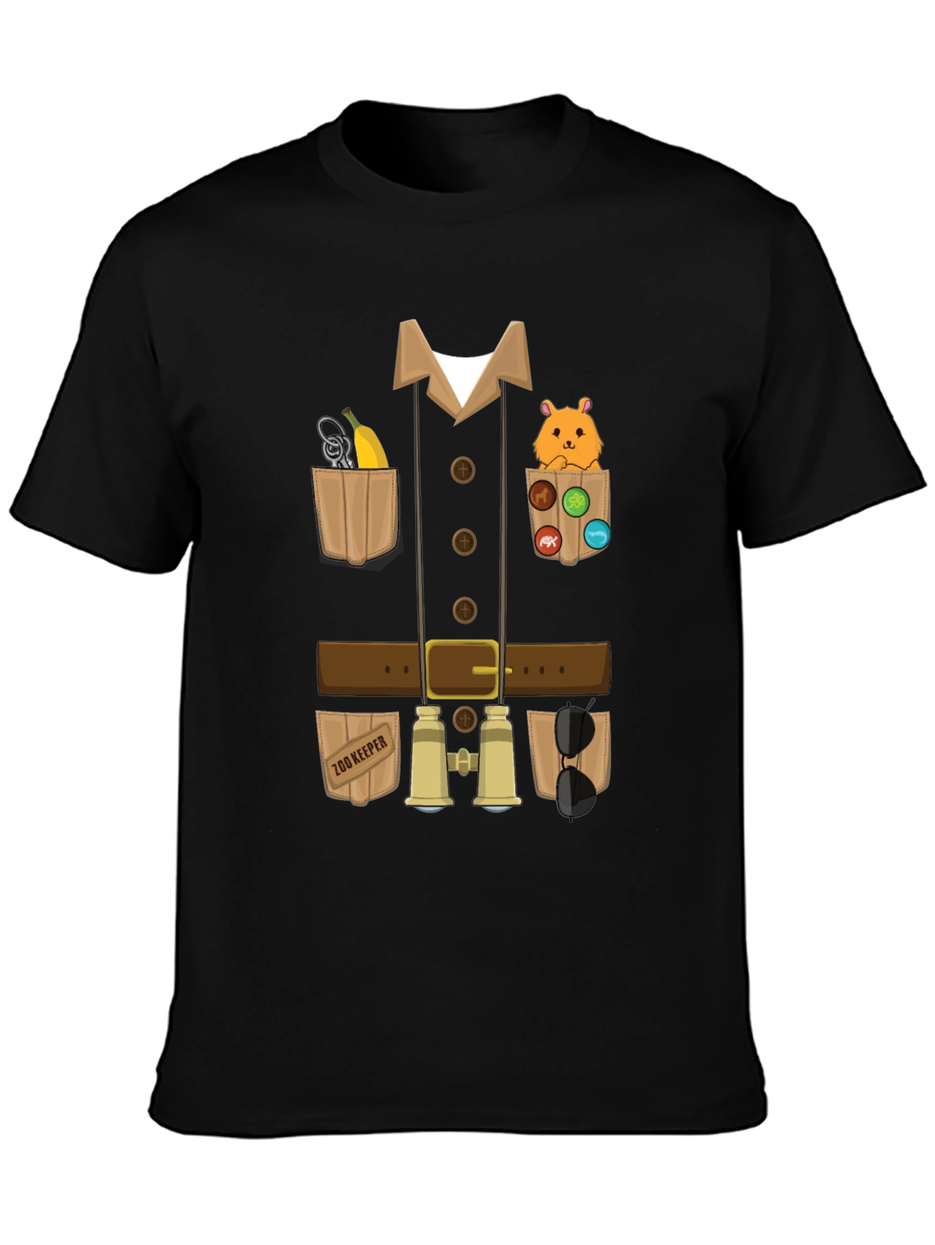 Black Zoo Keeper Costume T-Shirt view 3