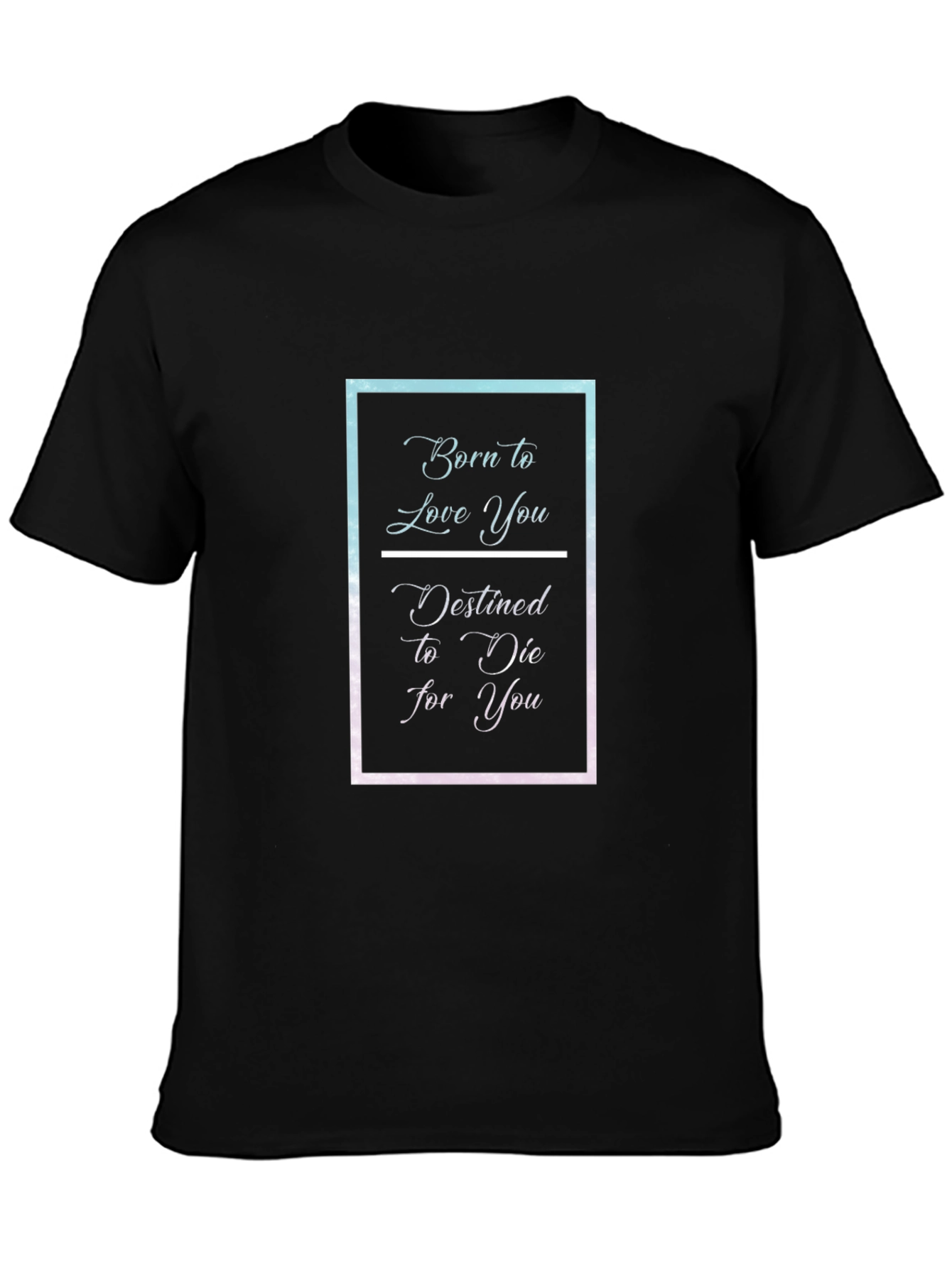 Black Born to Love You Graphic Tee - Black view 3