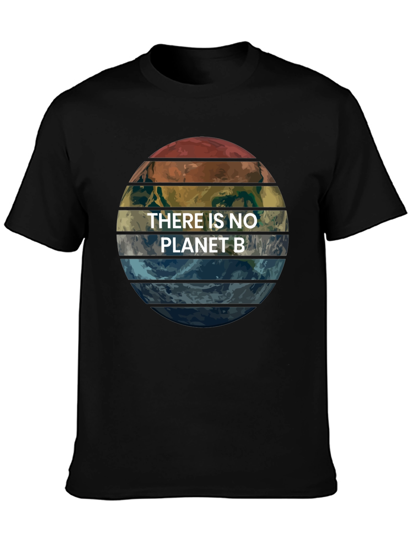 Black There Is No Planet B Earth Graphic T-Shirt view 3