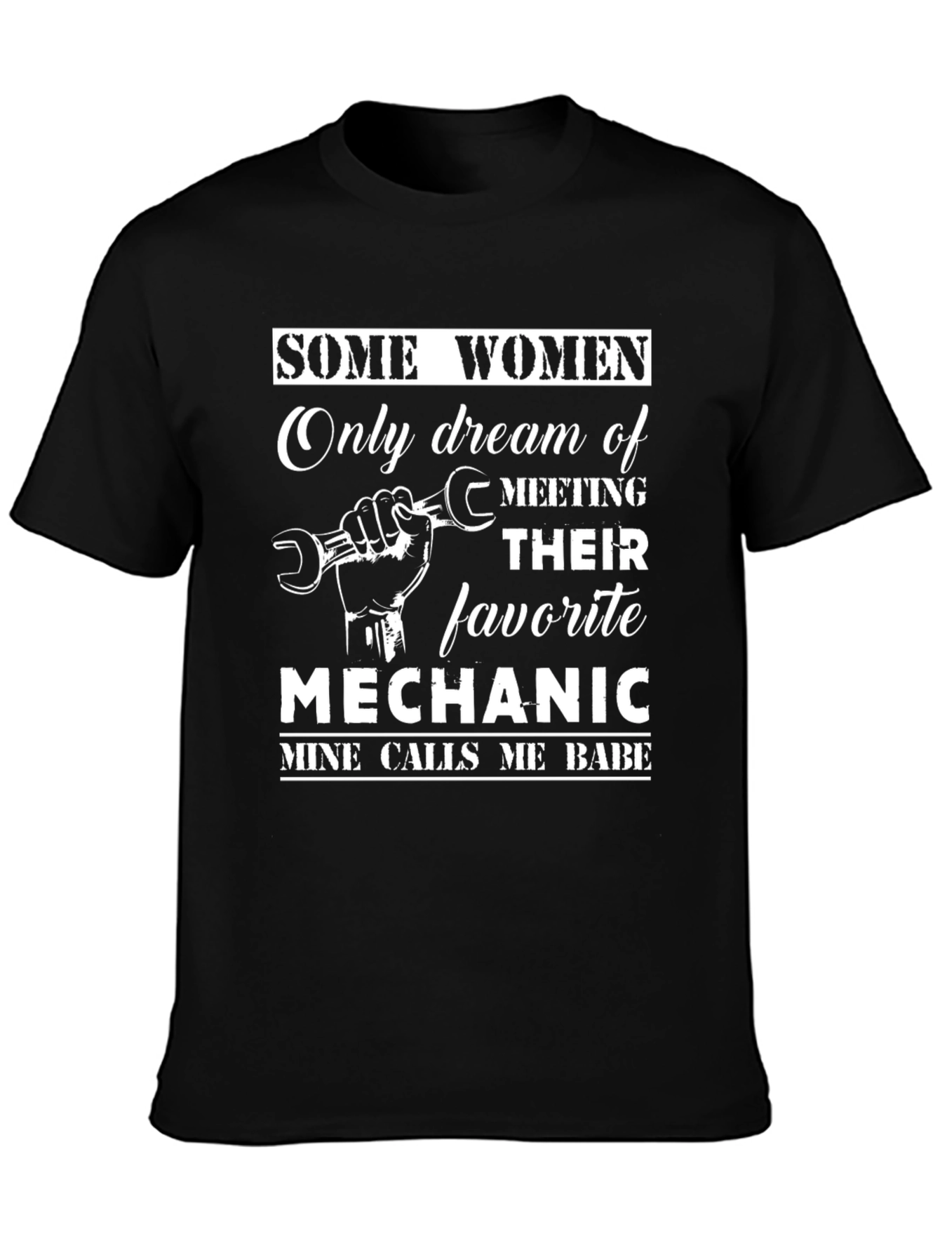 Black Mechanic Babe T-Shirt view 3