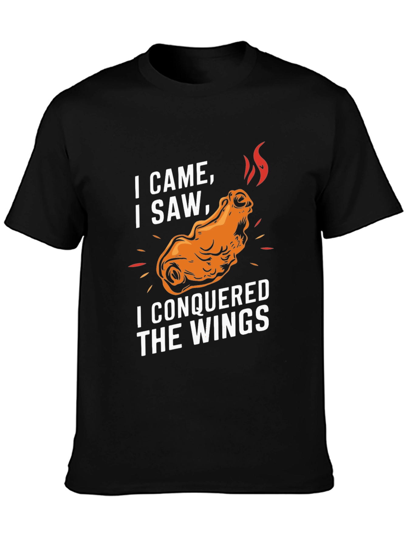 Black I Came I Saw I Conquered Wings T-Shirt - Black view 3