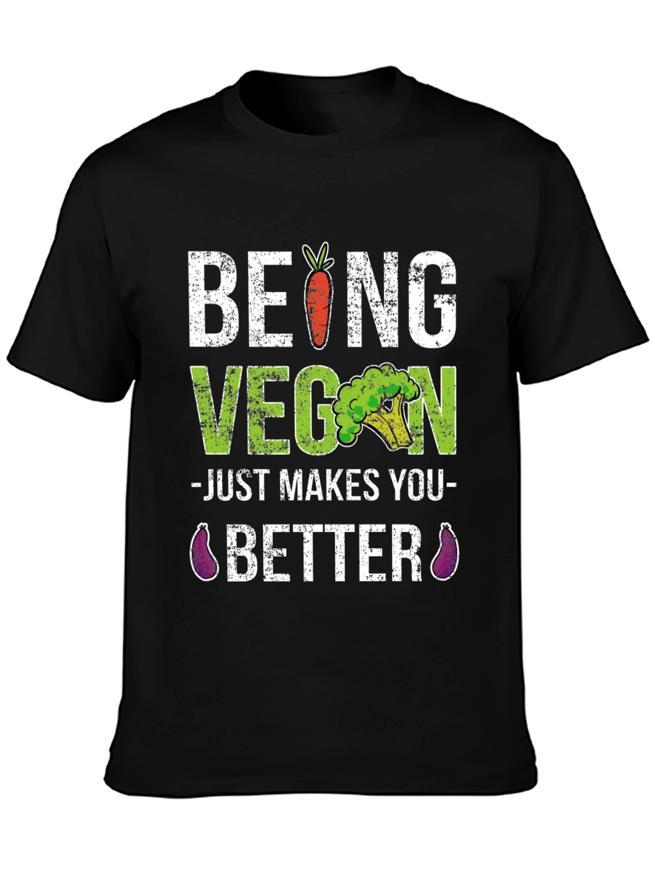 Being Vegan Makes You Better Black T-Shirt - 3