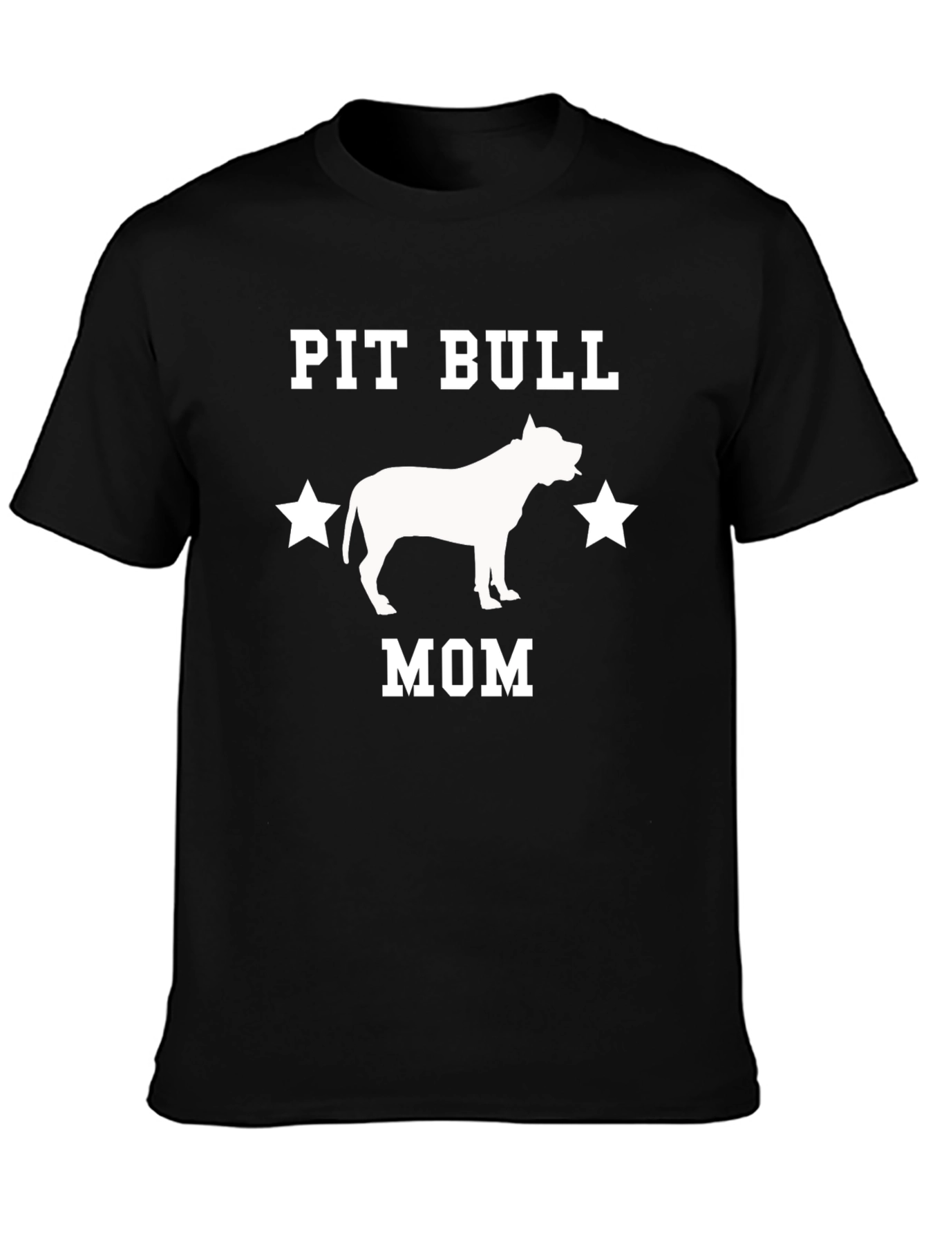 Black Pit Bull Mom Graphic T-Shirt - Dog Lover Tee view 3