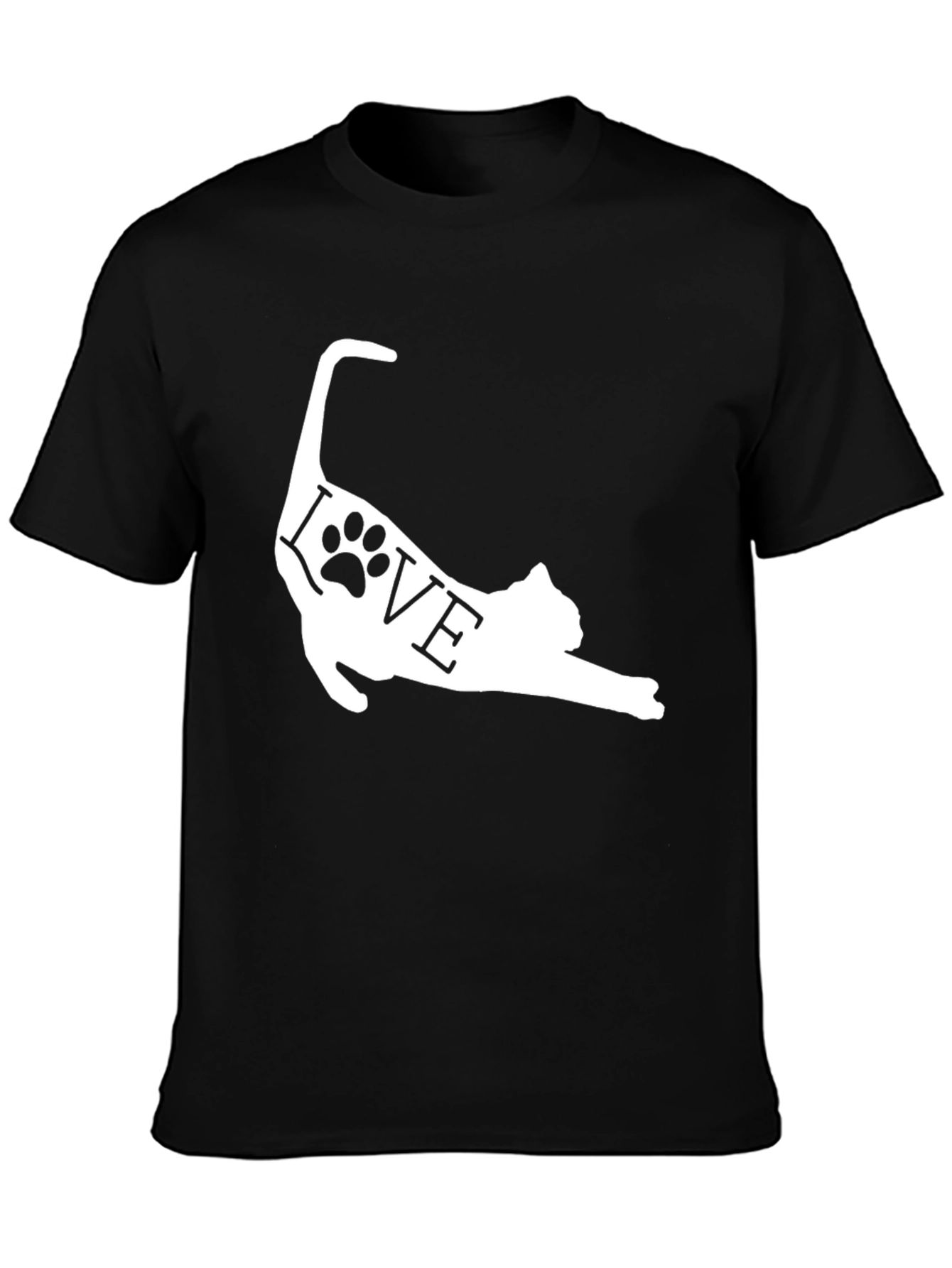 Black Cat Love Graphic T-Shirt - Pet Lover Tee view 3