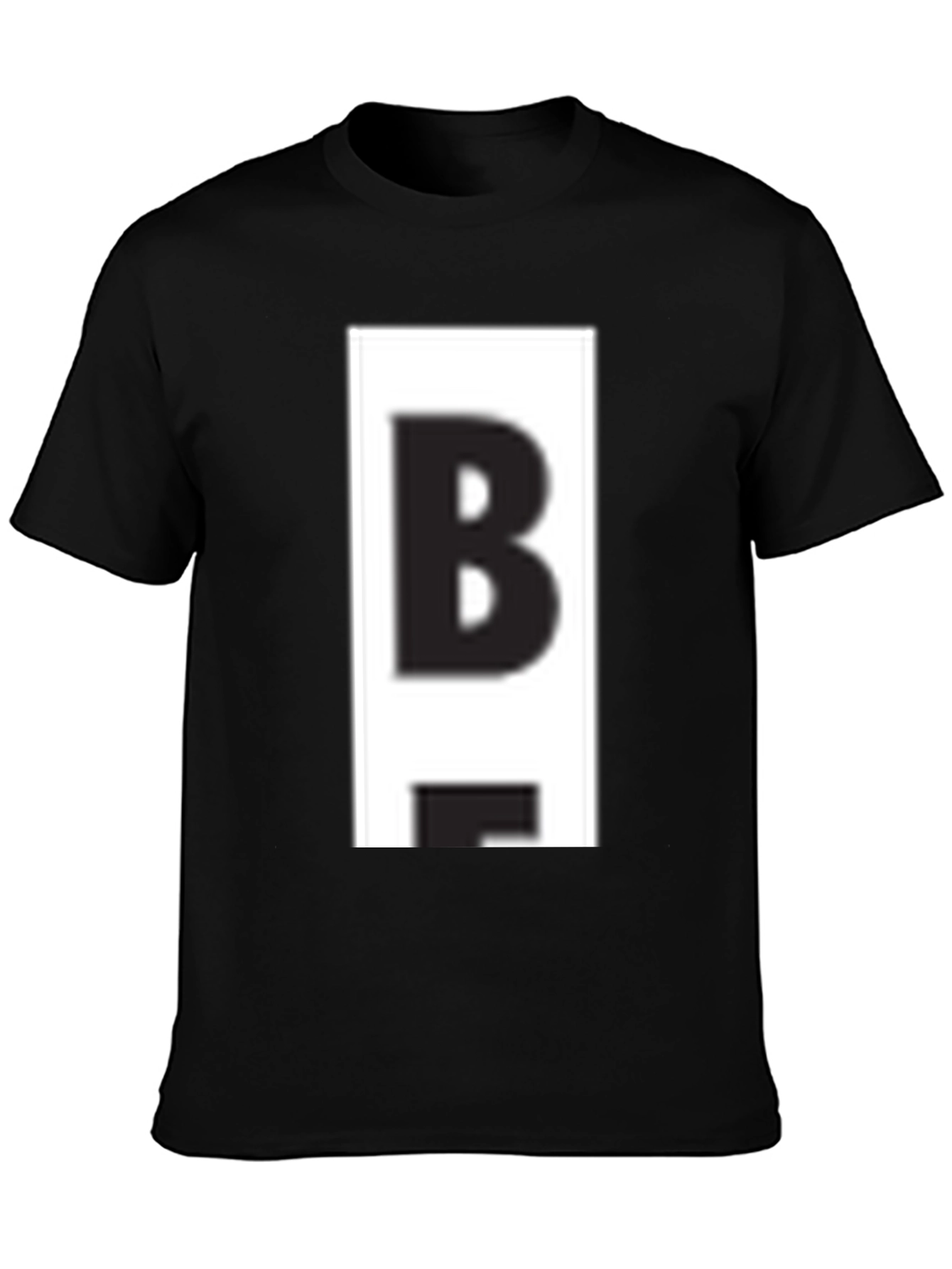Black Bold 'B' Graphic Tee - Casual Black T-Shirt view 3