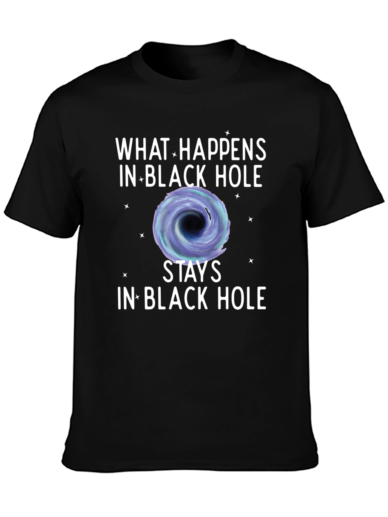 Black Black Hole Graphic Tee - What Happens Stays view 3
