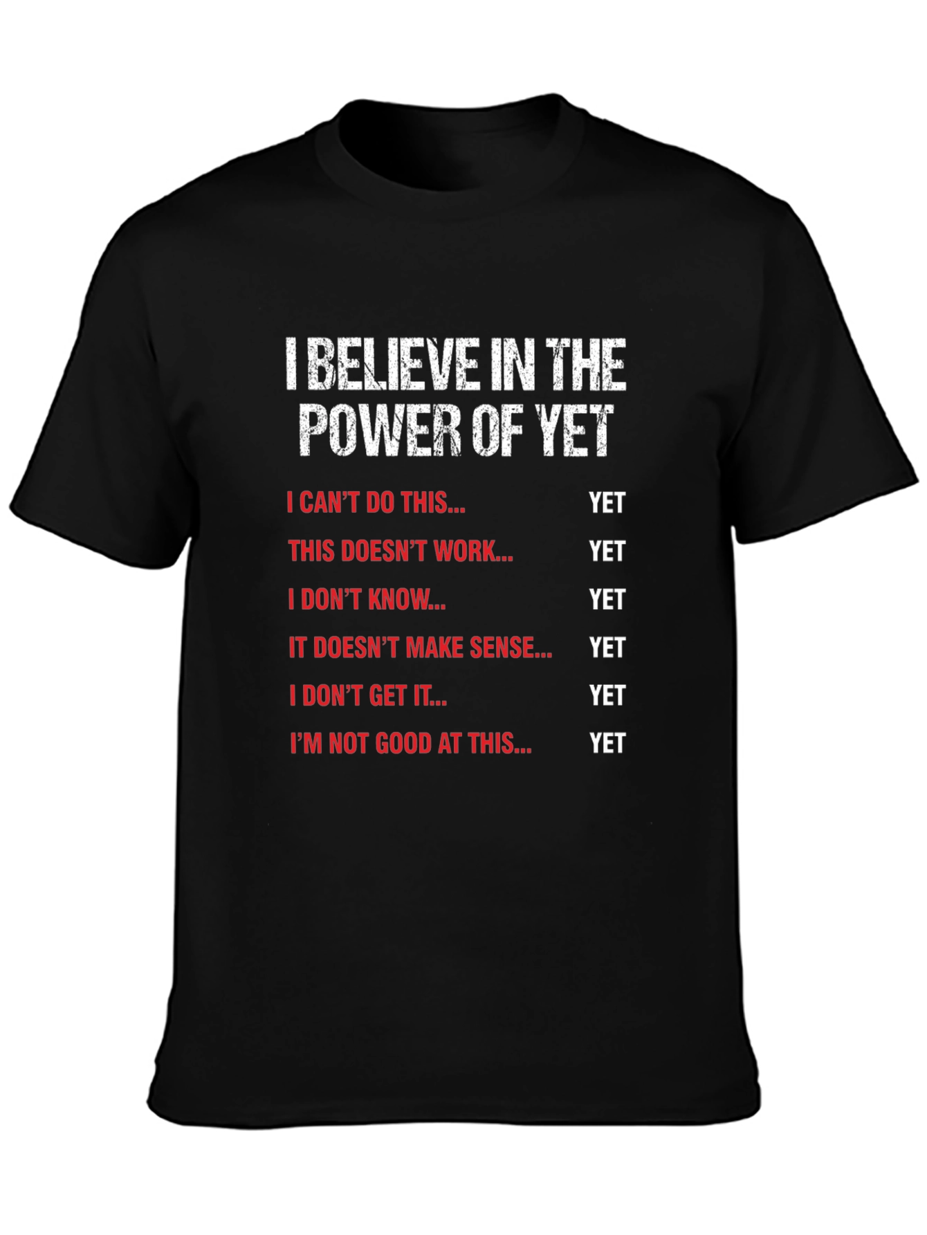 Black Power of Yet T-Shirt - Motivational & Inspirational view 3