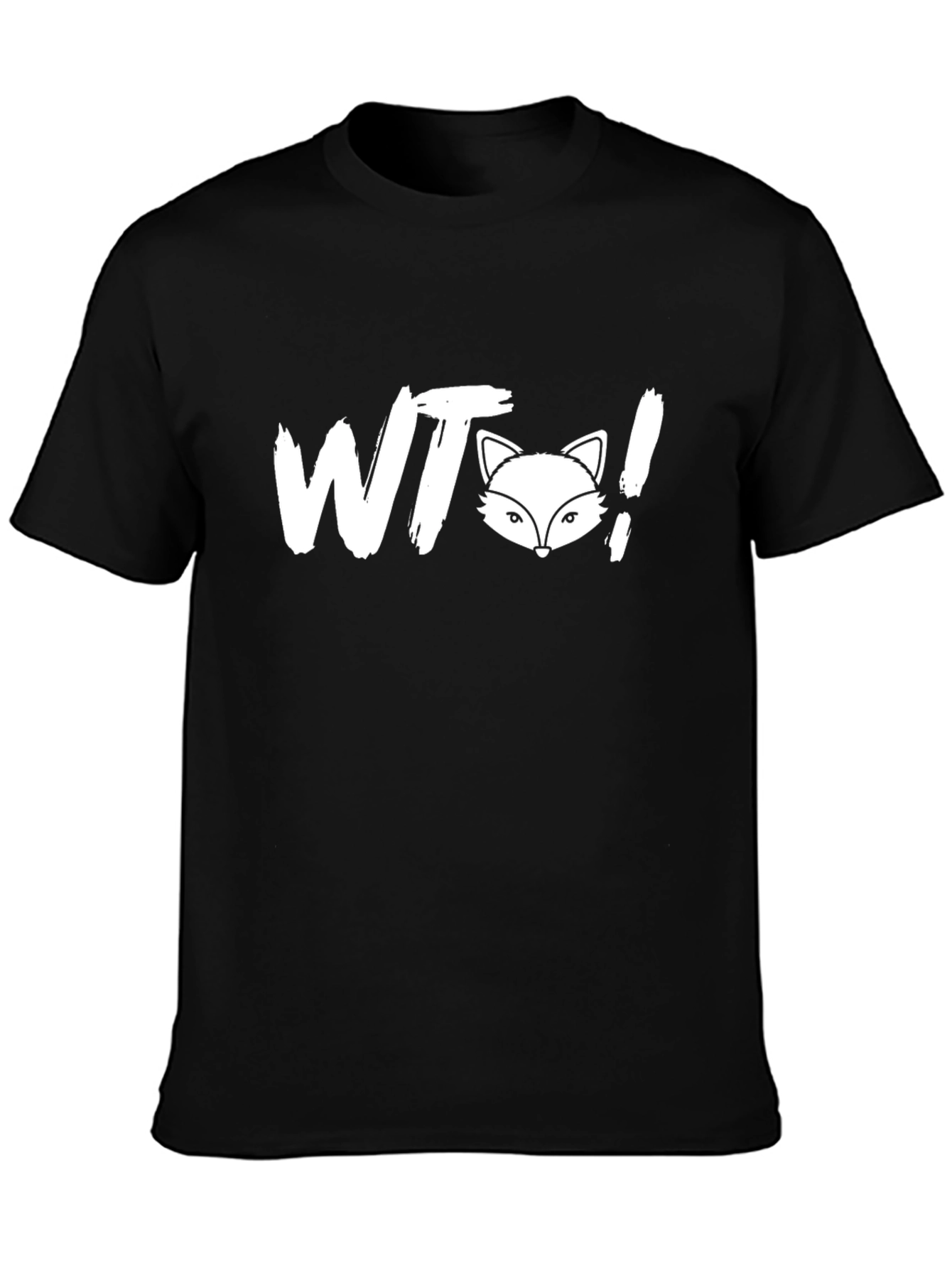 Black WTFox T-Shirt - Funny Graphic Tee view 3