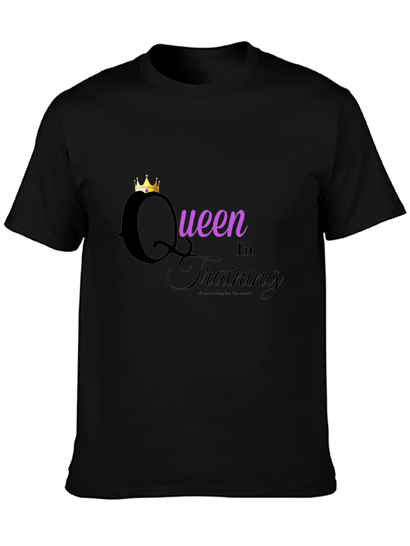 Black Queen in Training Graphic Tee - Black view 3