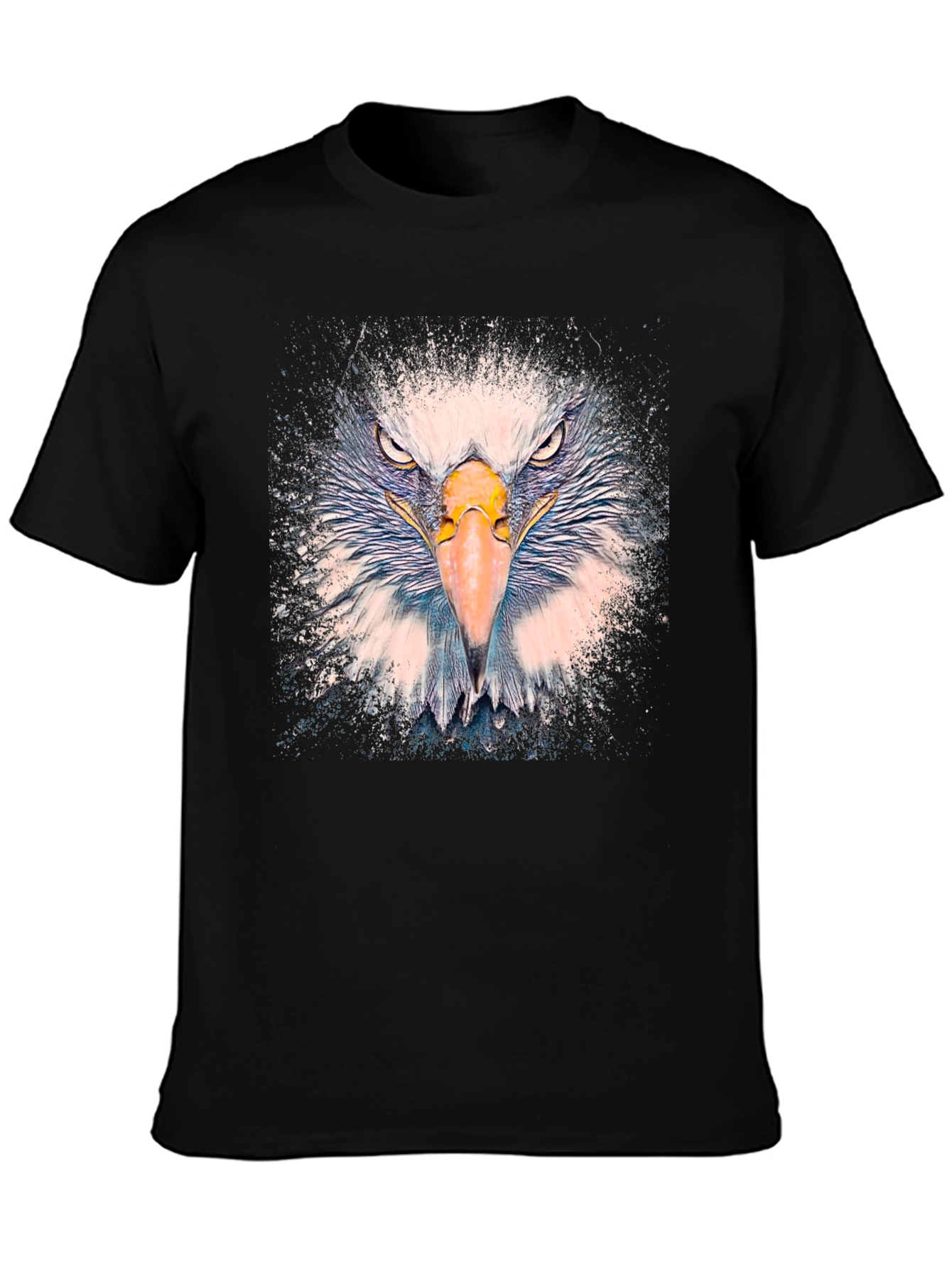 Black Bold Eagle Graphic Tee - Black view 3
