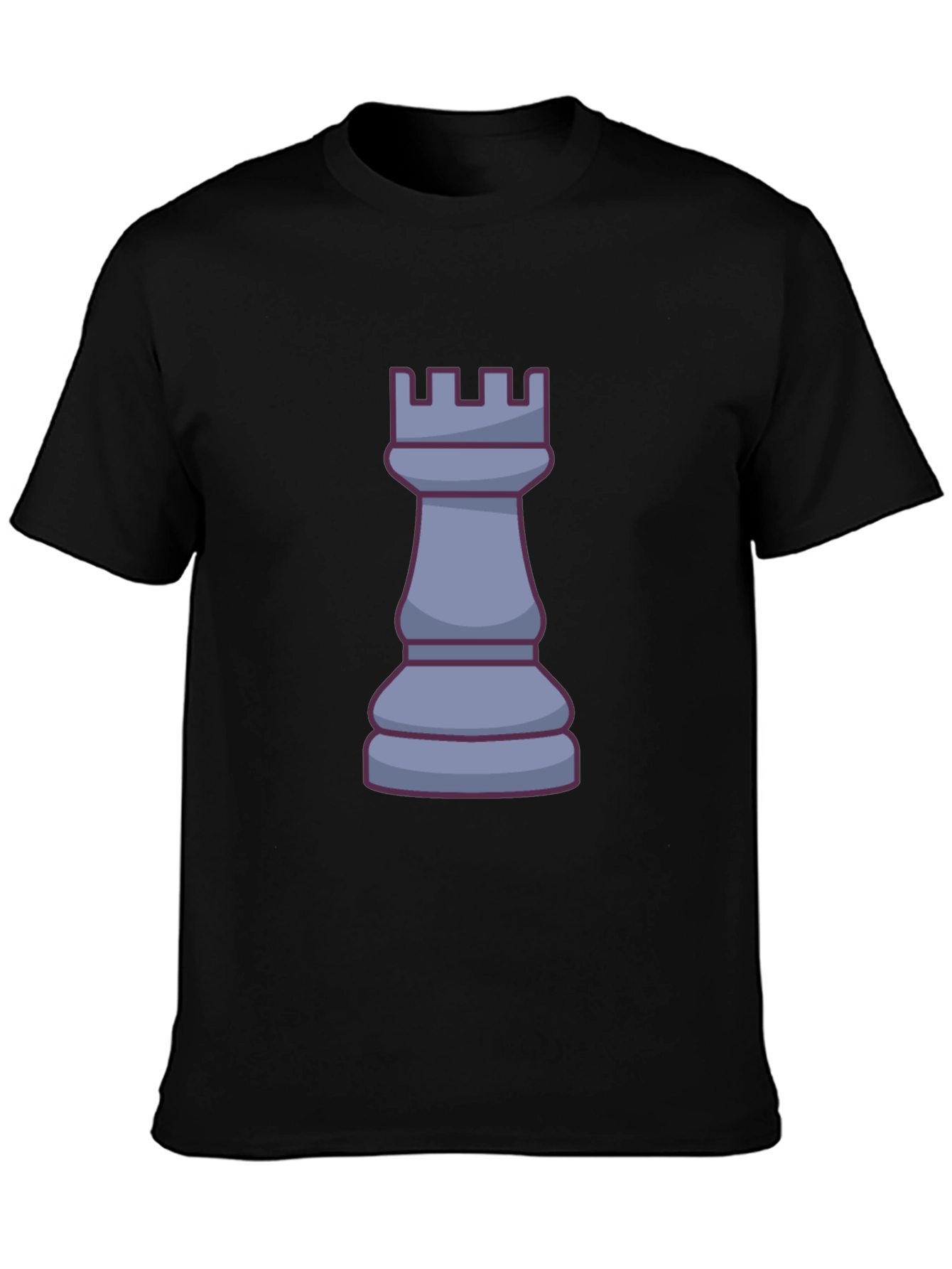 Black Chess Rook Graphic T-Shirt - Strategy & Style view 3