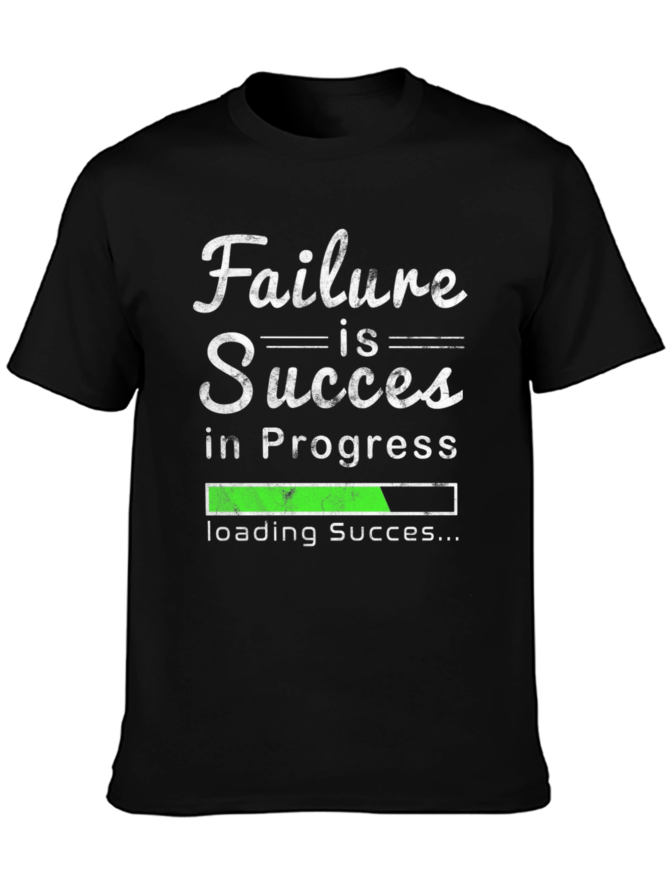 Black Failure is Success in Progress T-Shirt view 3