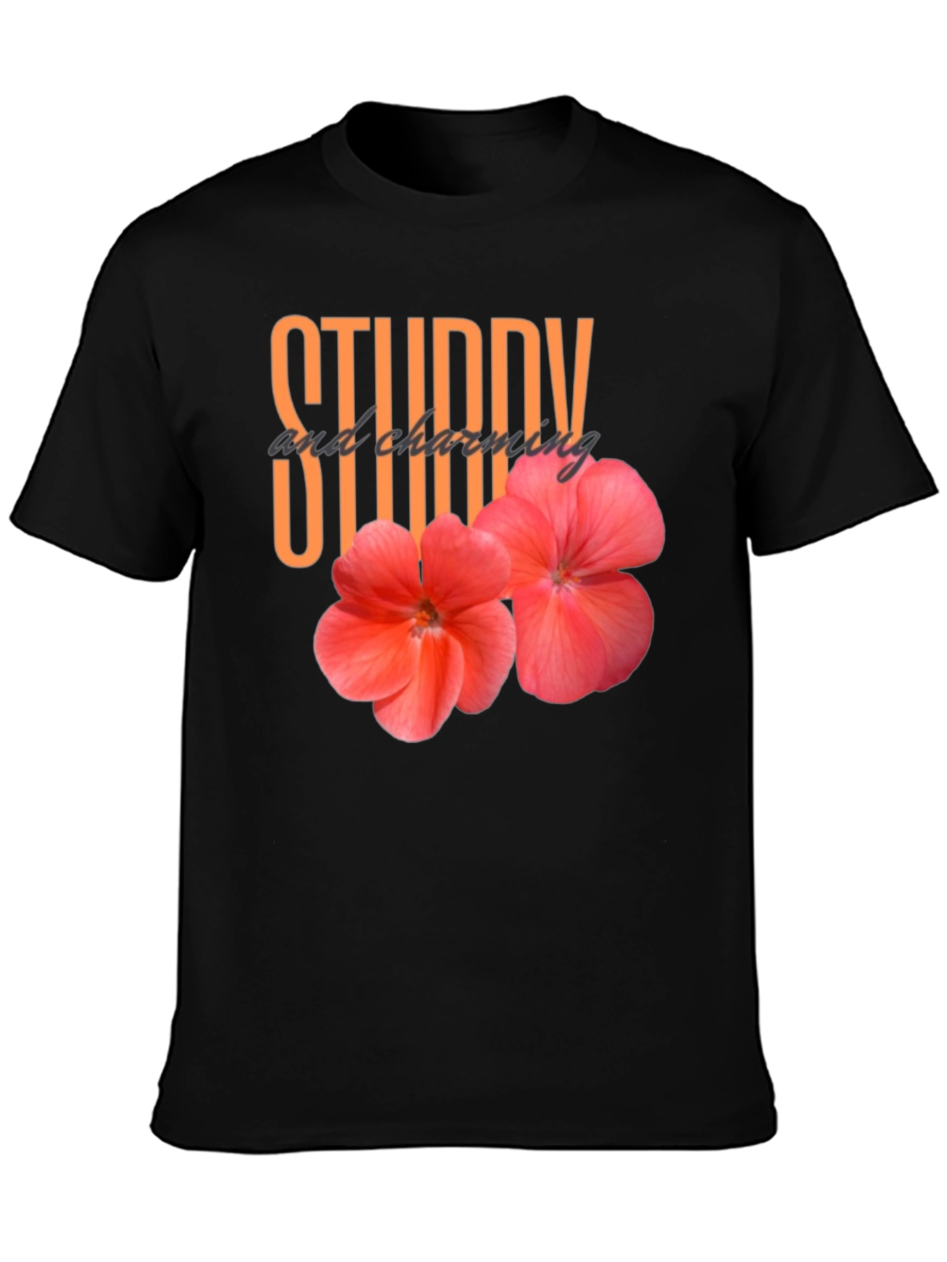 Black Sturdy & Charming Graphic Tee view 3