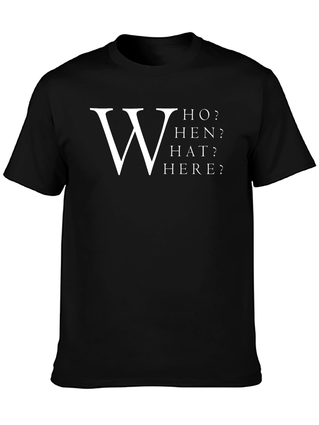 Black Inquisitive 'W' Graphic Tee view 3