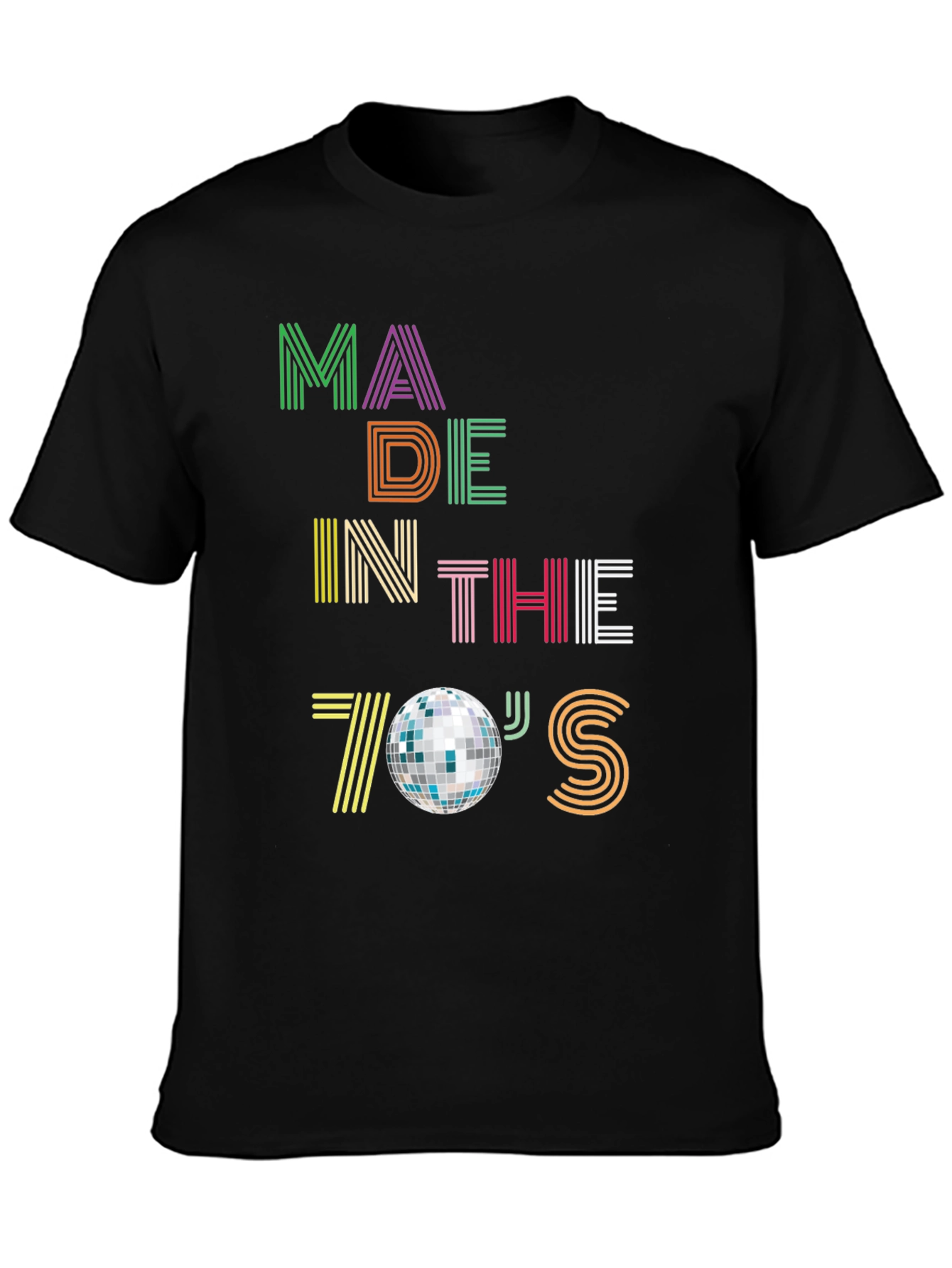 Black Made in the 70's Disco T-Shirt view 3
