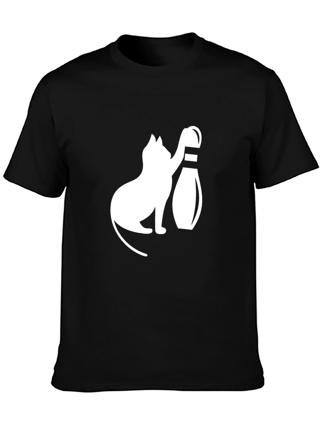 Black Cat Bowling T-Shirt - Unisex view 3