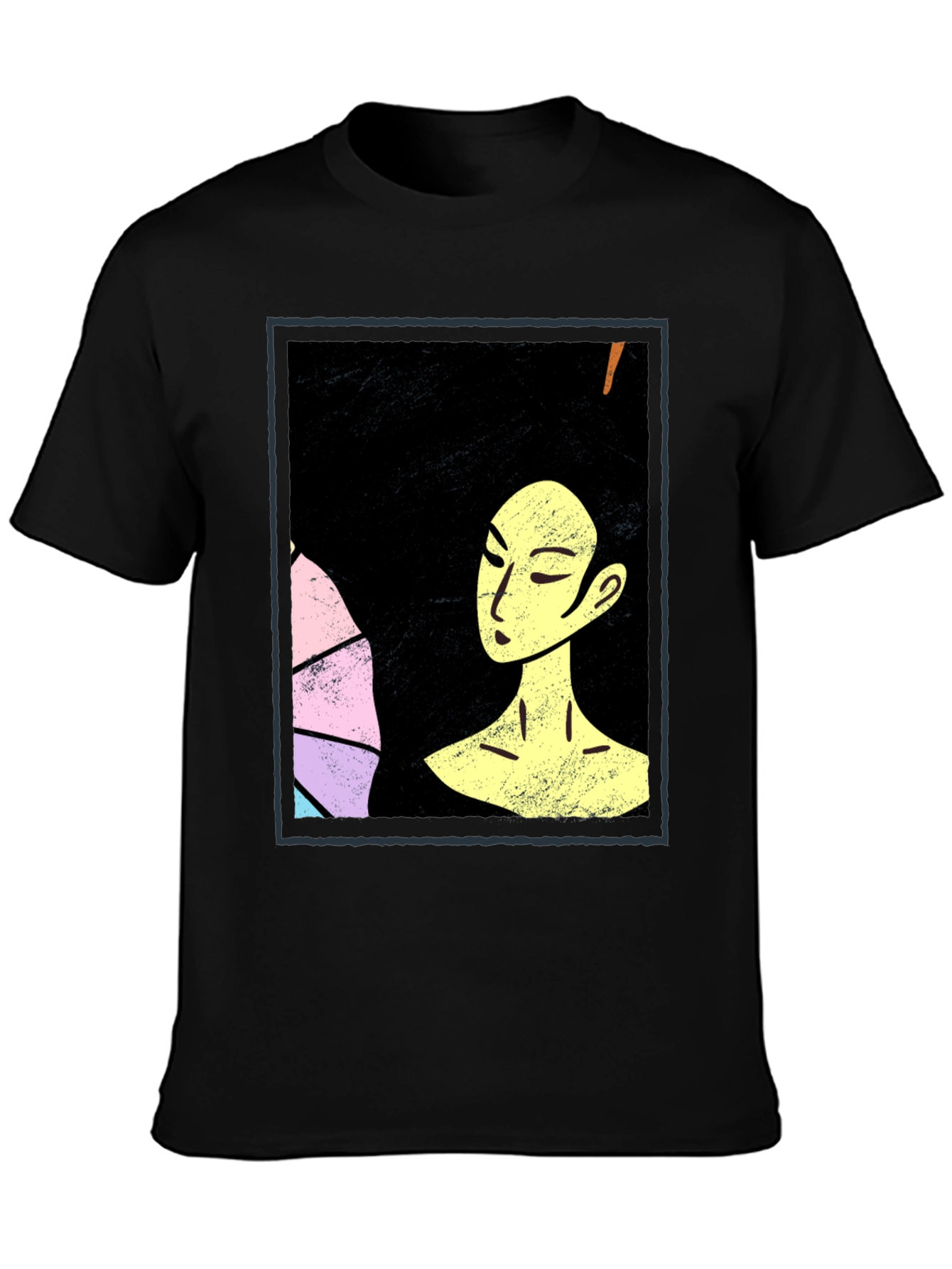 Black Artistic Afro Woman Graphic Tee view 3