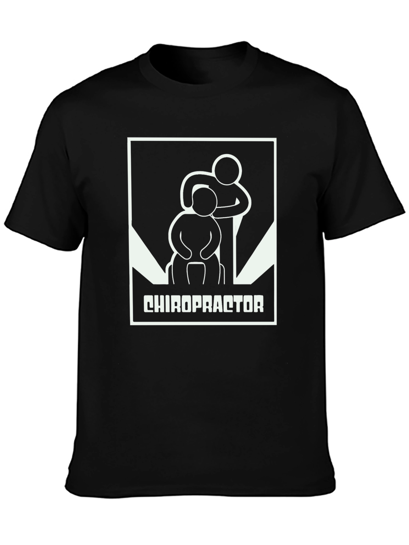 Black Chiropractor Graphic T-Shirt - Black view 3