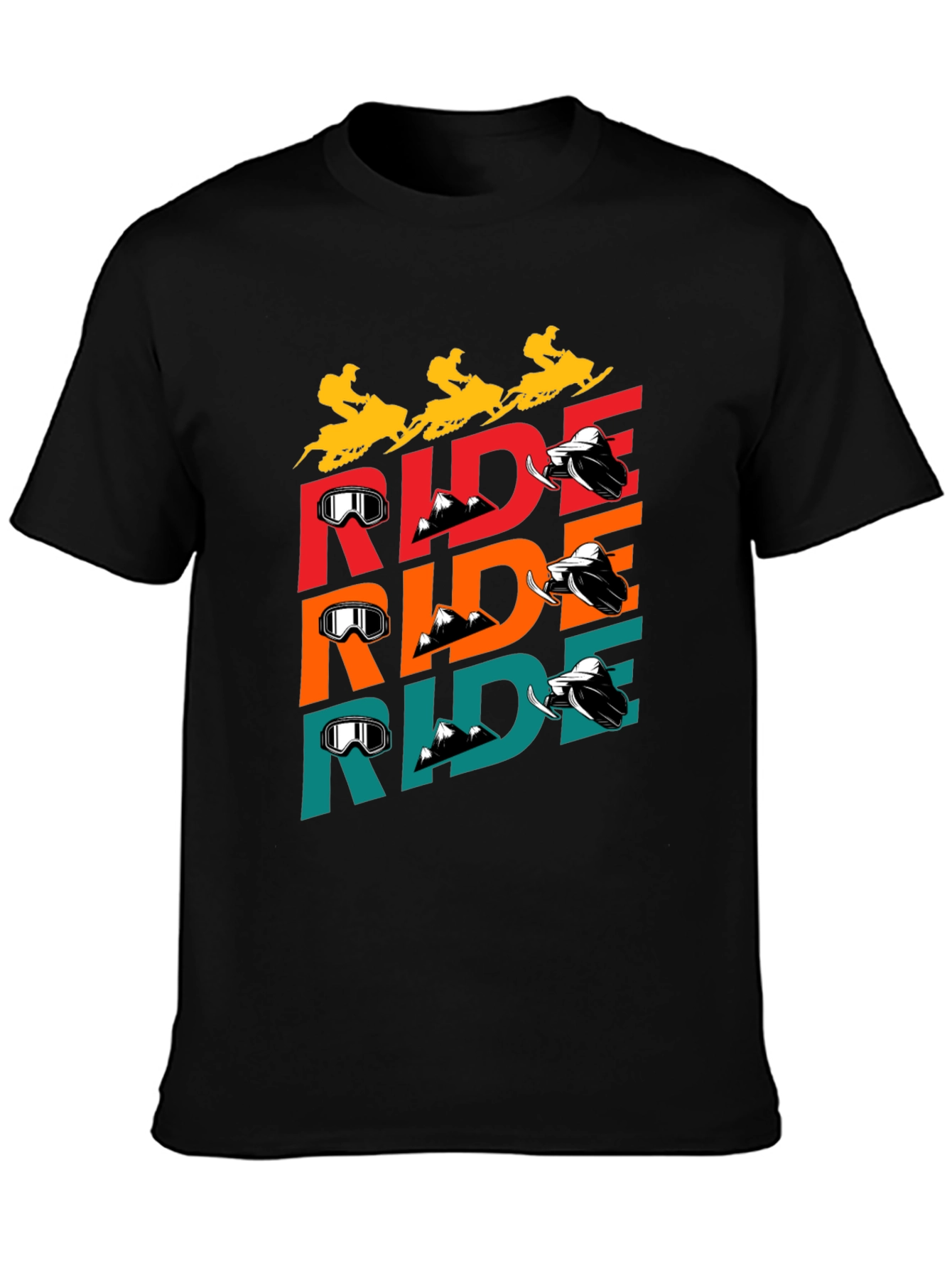 Ride Snowmobile Graphic Tee - Perfect Winter Sport Apparel - 3