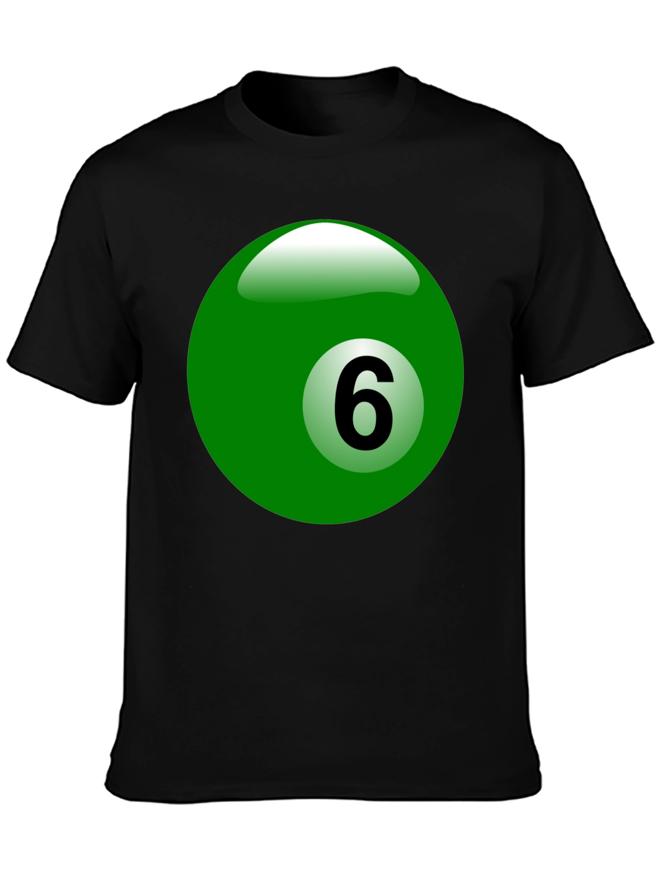 Lucky Number 6 Billiard Ball Graphic Tee - 3
