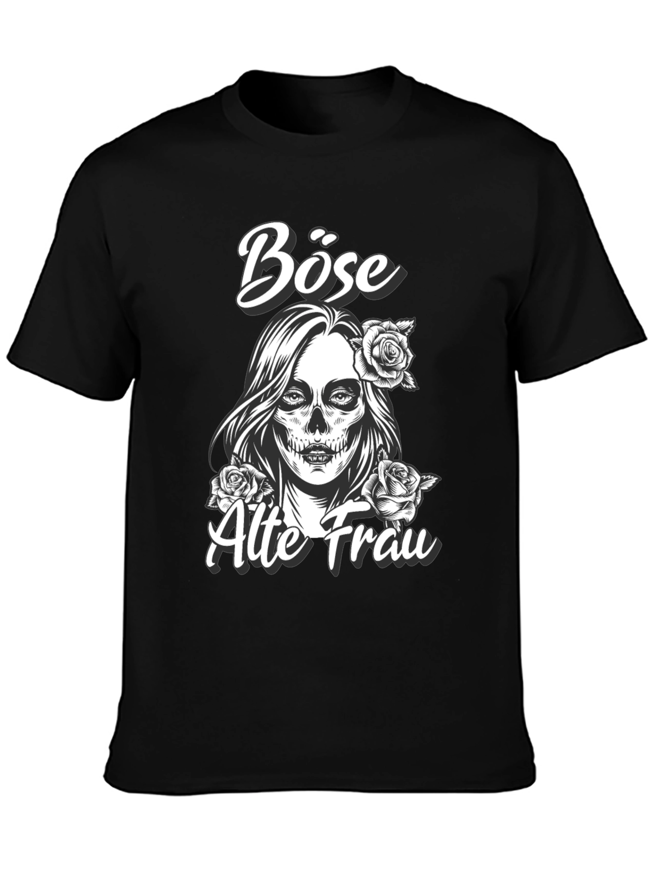 Black Böse Alte Frau Graphic Tee view 3