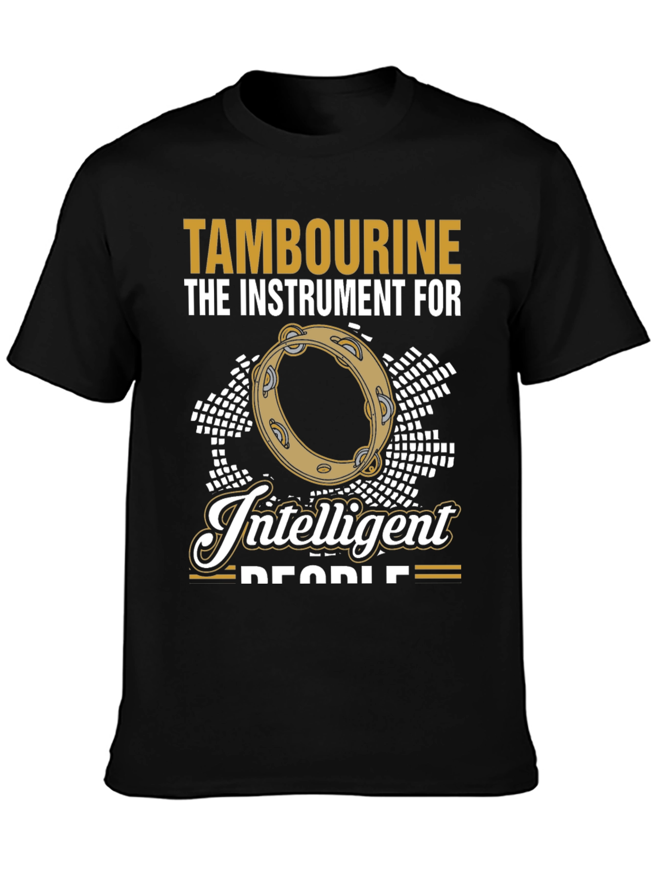 Black Tambourine Intelligent People T-Shirt view 3