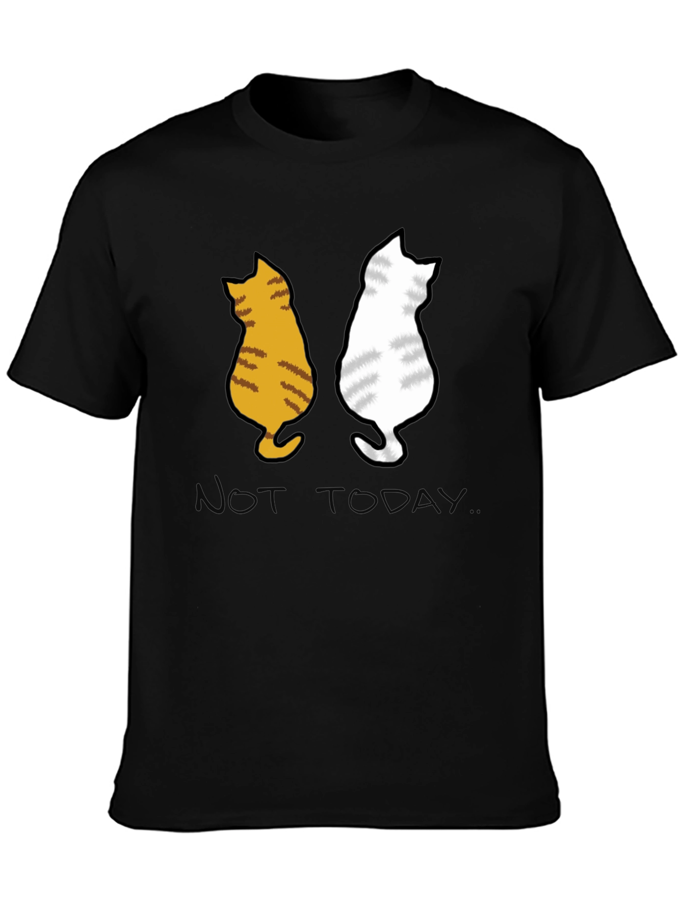 Black Two Cats 'Not Today' Graphic Tee view 3