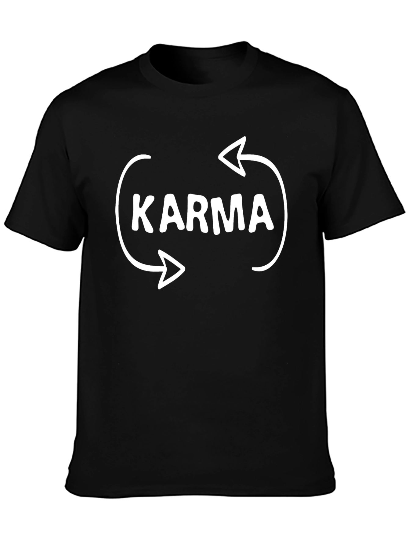 Black Karma T-Shirt -  Men's Black Cotton Graphic Tee view 3