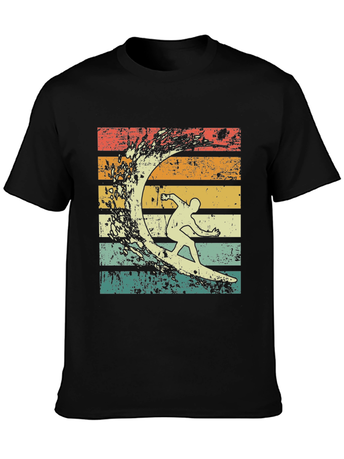 Black Retro Surfer Graphic Tee - Black view 3