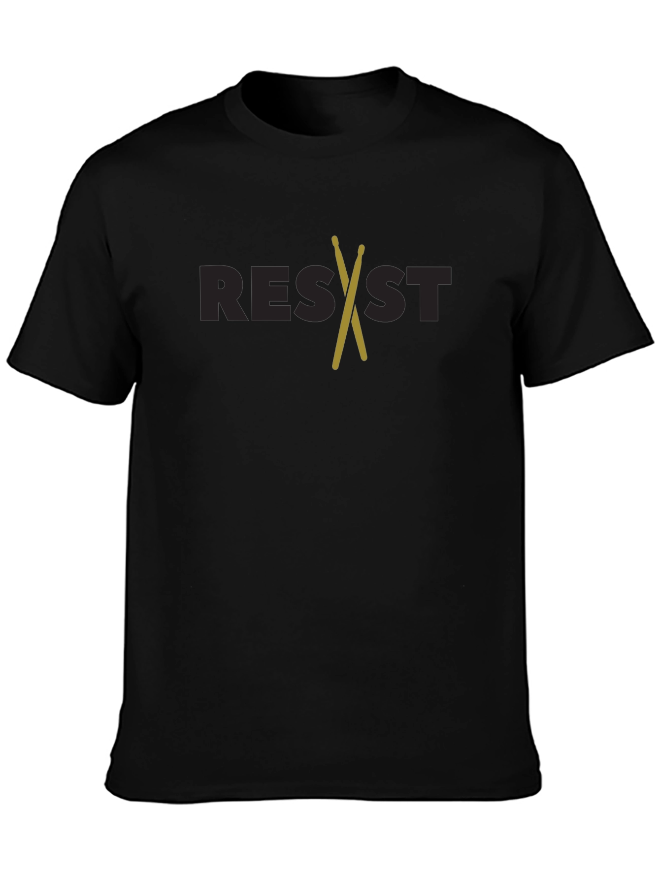Black Resist Drumsticks Graphic Tee view 3