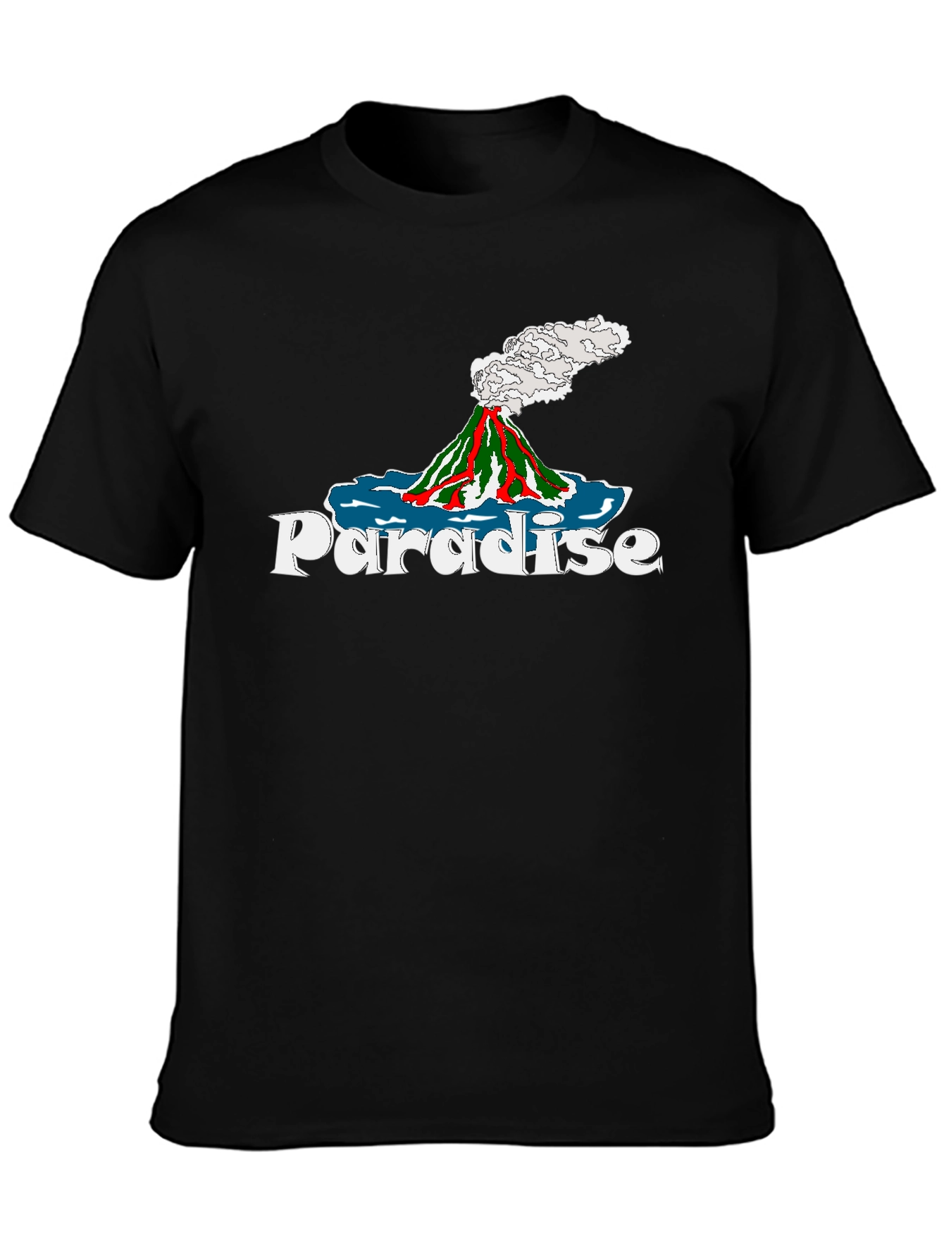 Black Paradise Volcano Graphic Tee - Island Style view 3