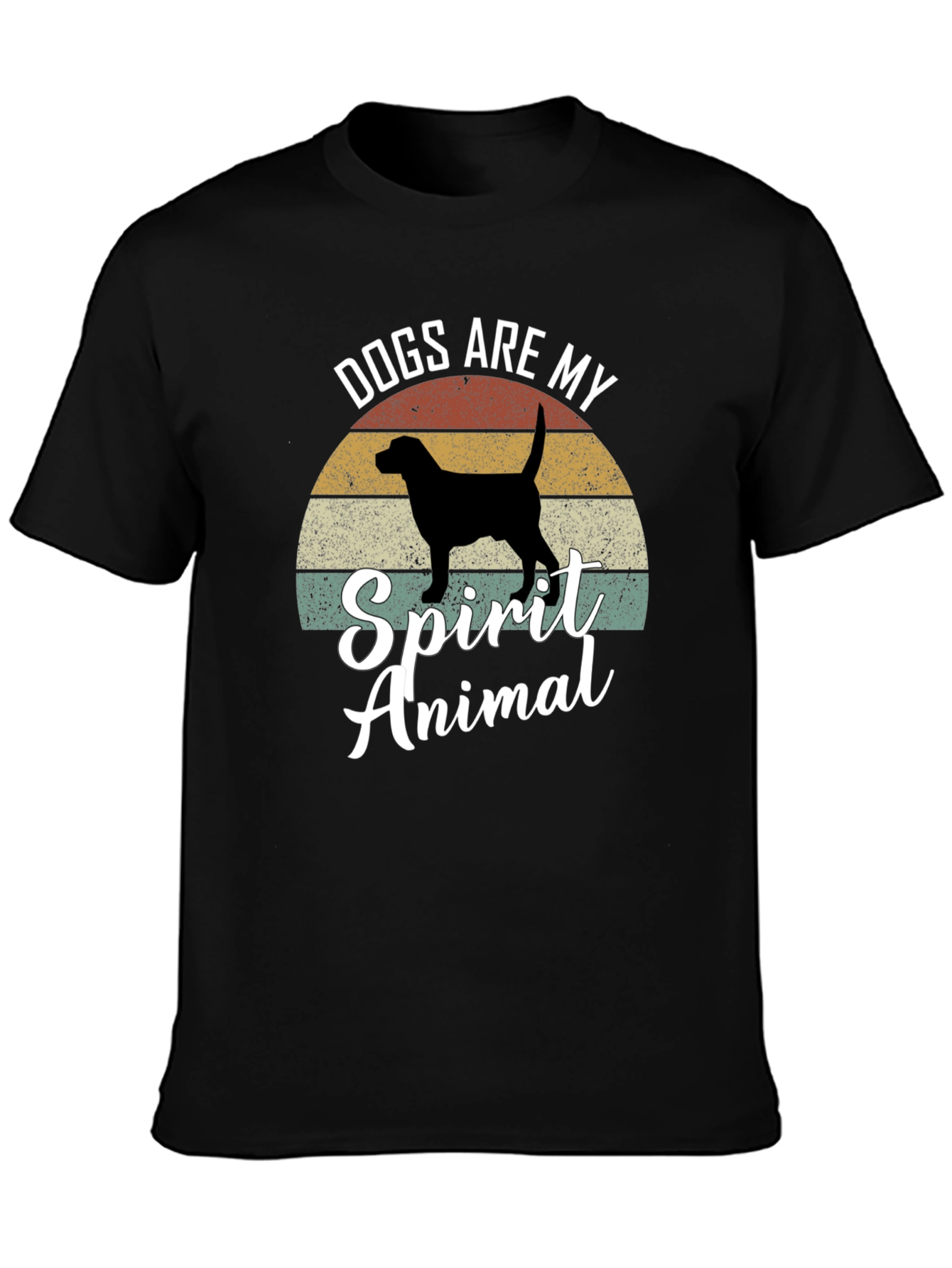 Black Dogs Are My Spirit Animal Graphic Tee view 3
