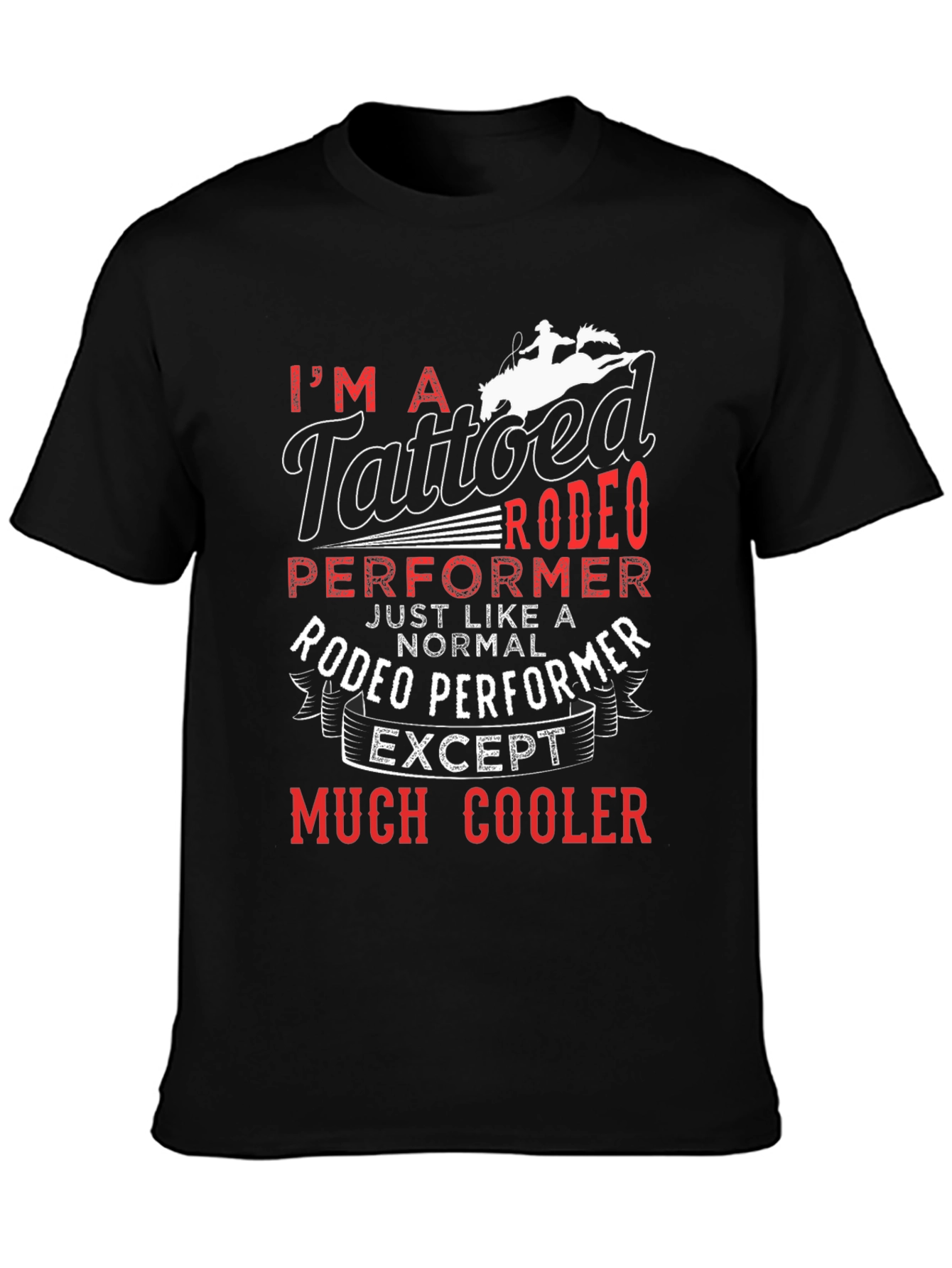 Black Tattooed Rodeo Performer Graphic Tee view 3