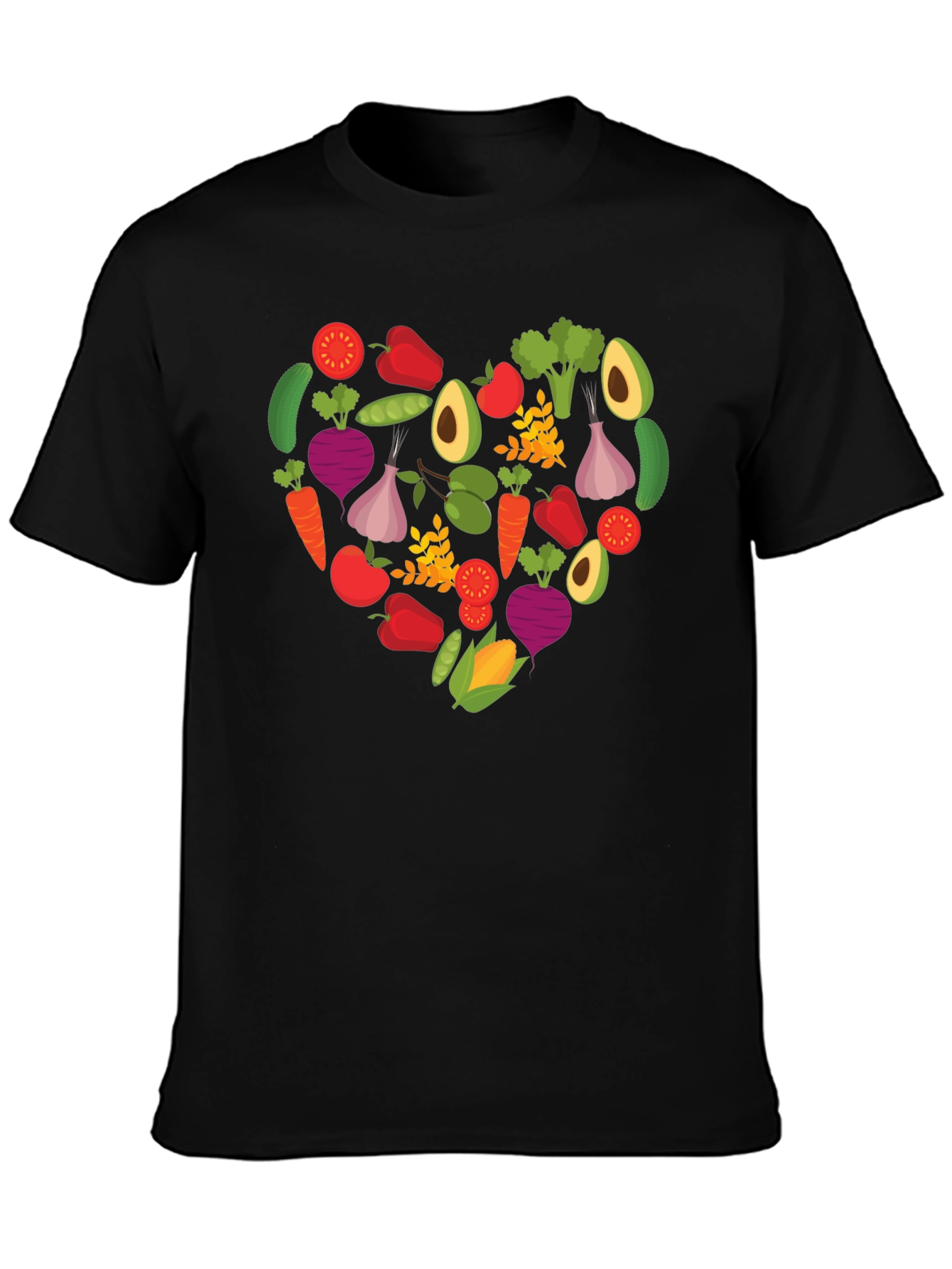 Vegan Heart T-Shirt - Love Veggies! - 3