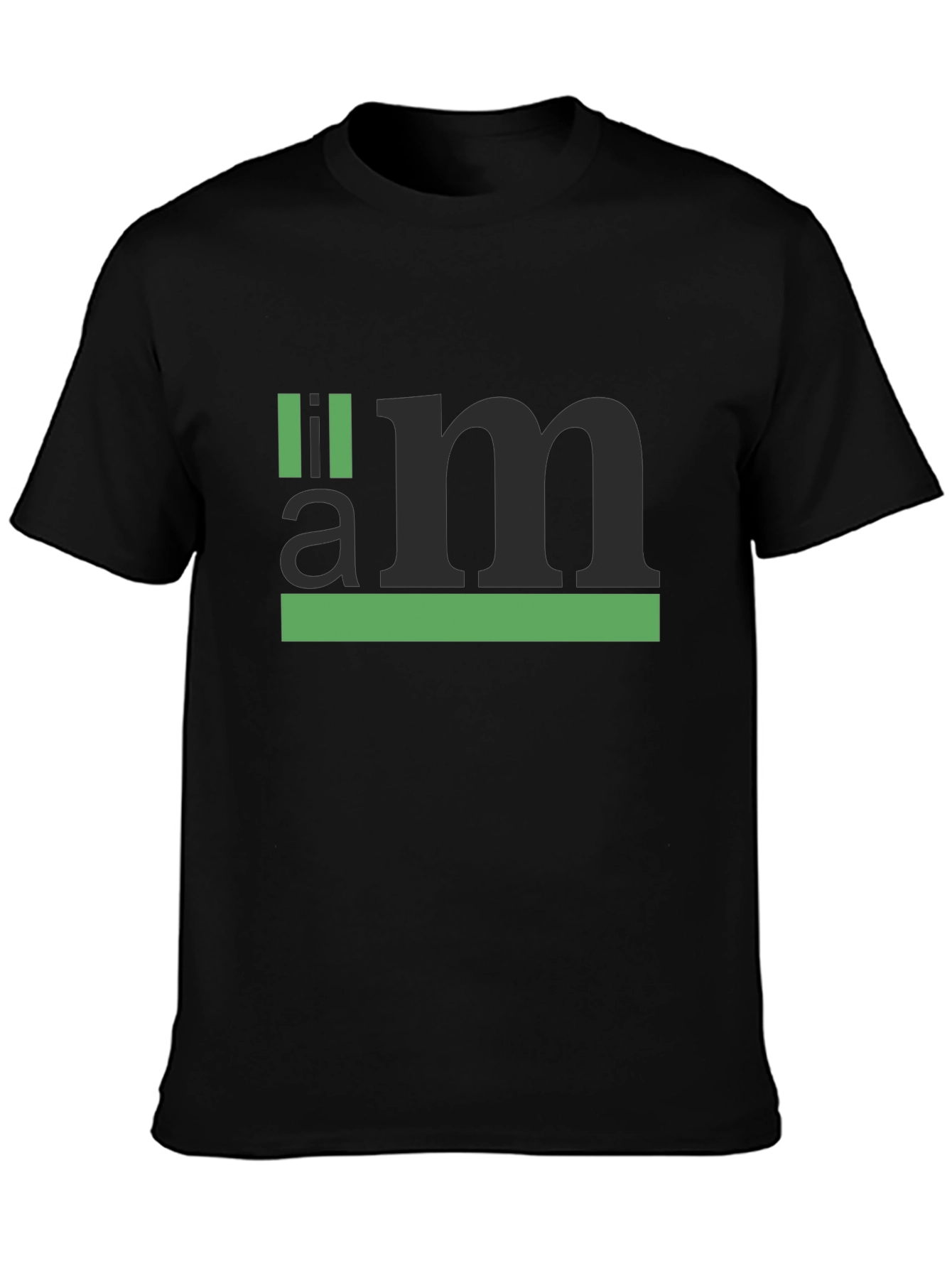 Black Minimalist Graphic Tee - 'I am' Statement Shirt view 3