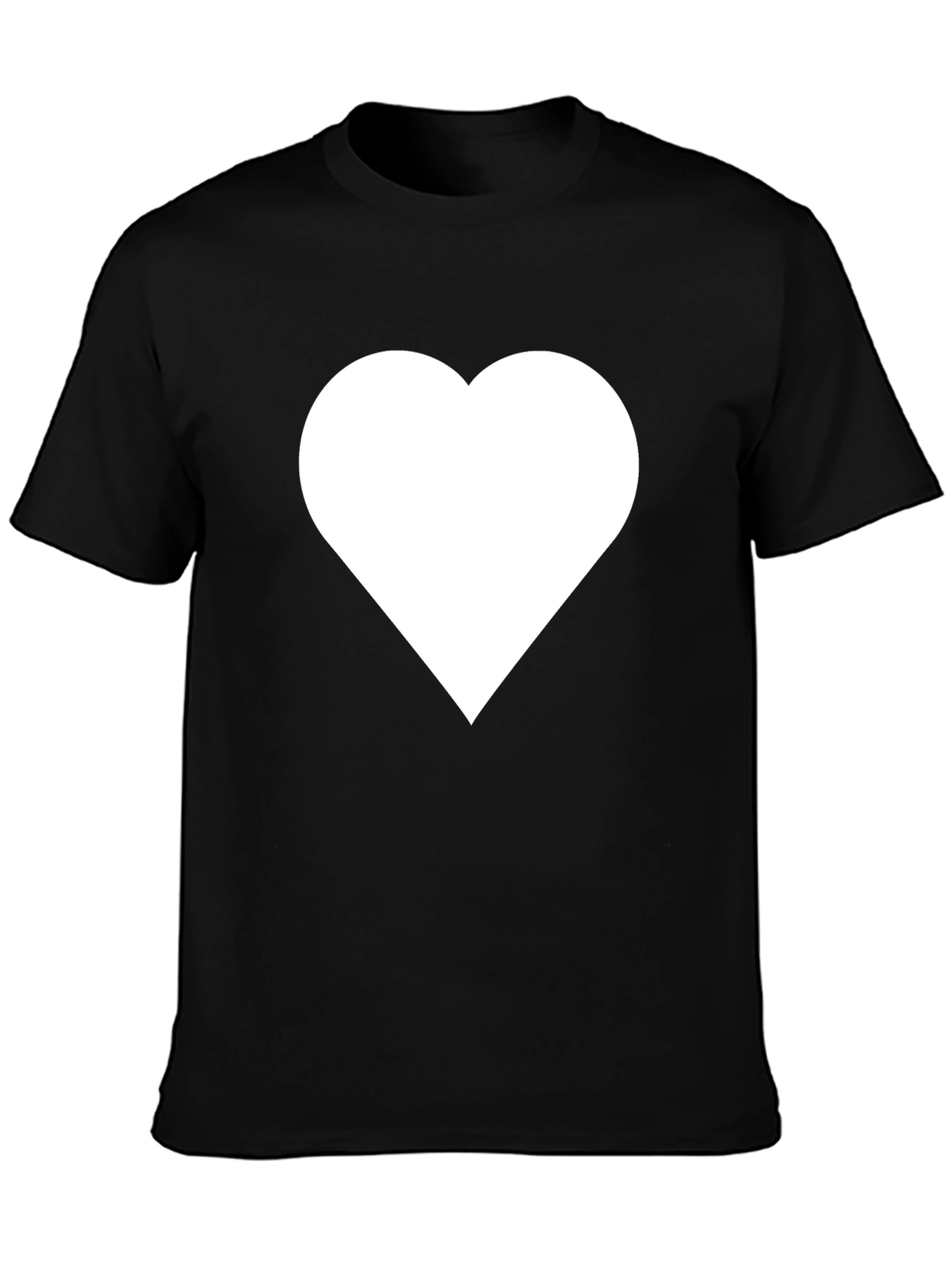Black Heart Graphic T-Shirt - Black Casual Tee view 3