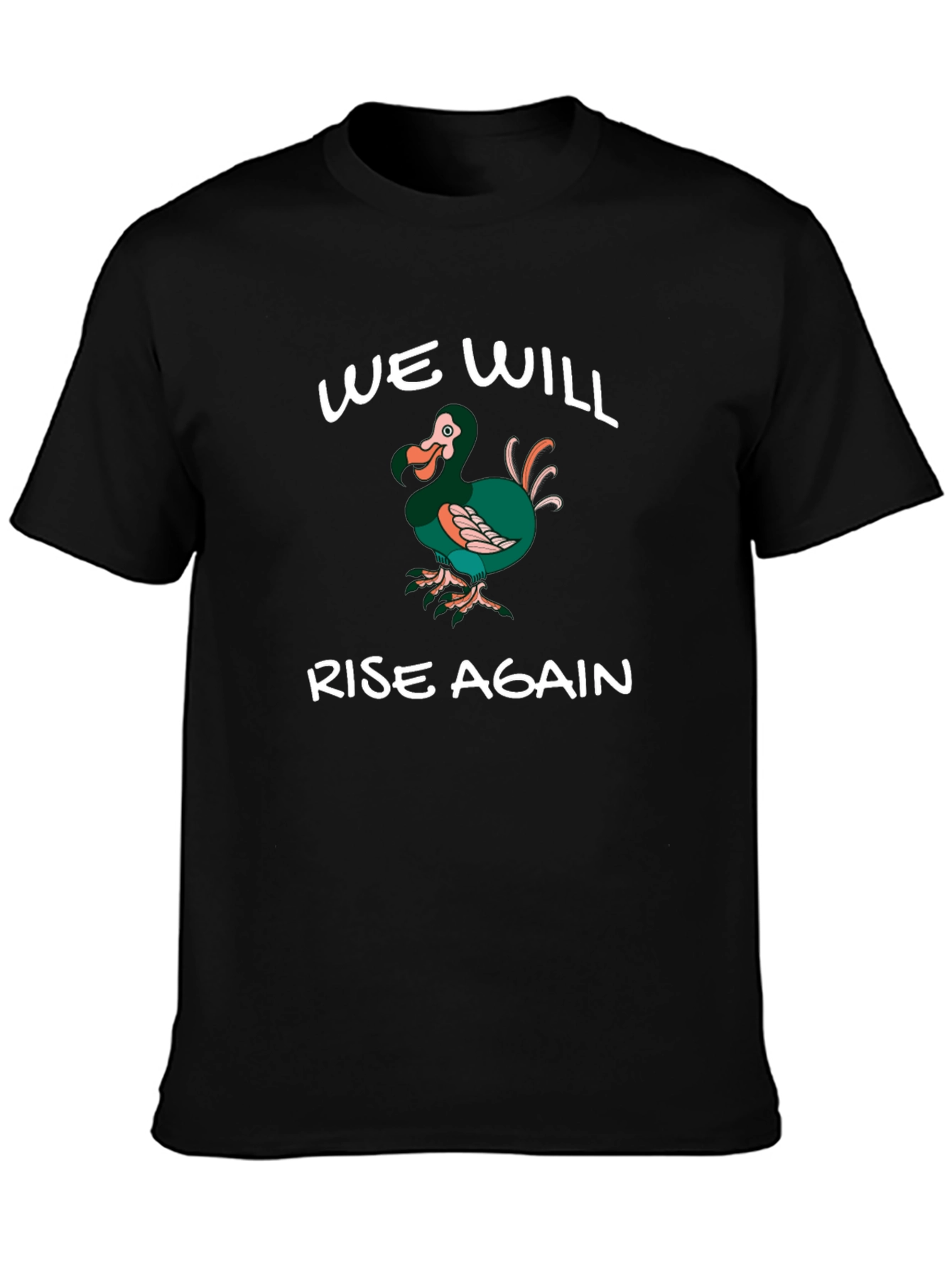 Black Dodo Bird T-Shirt - We Will Rise Again Tee view 3