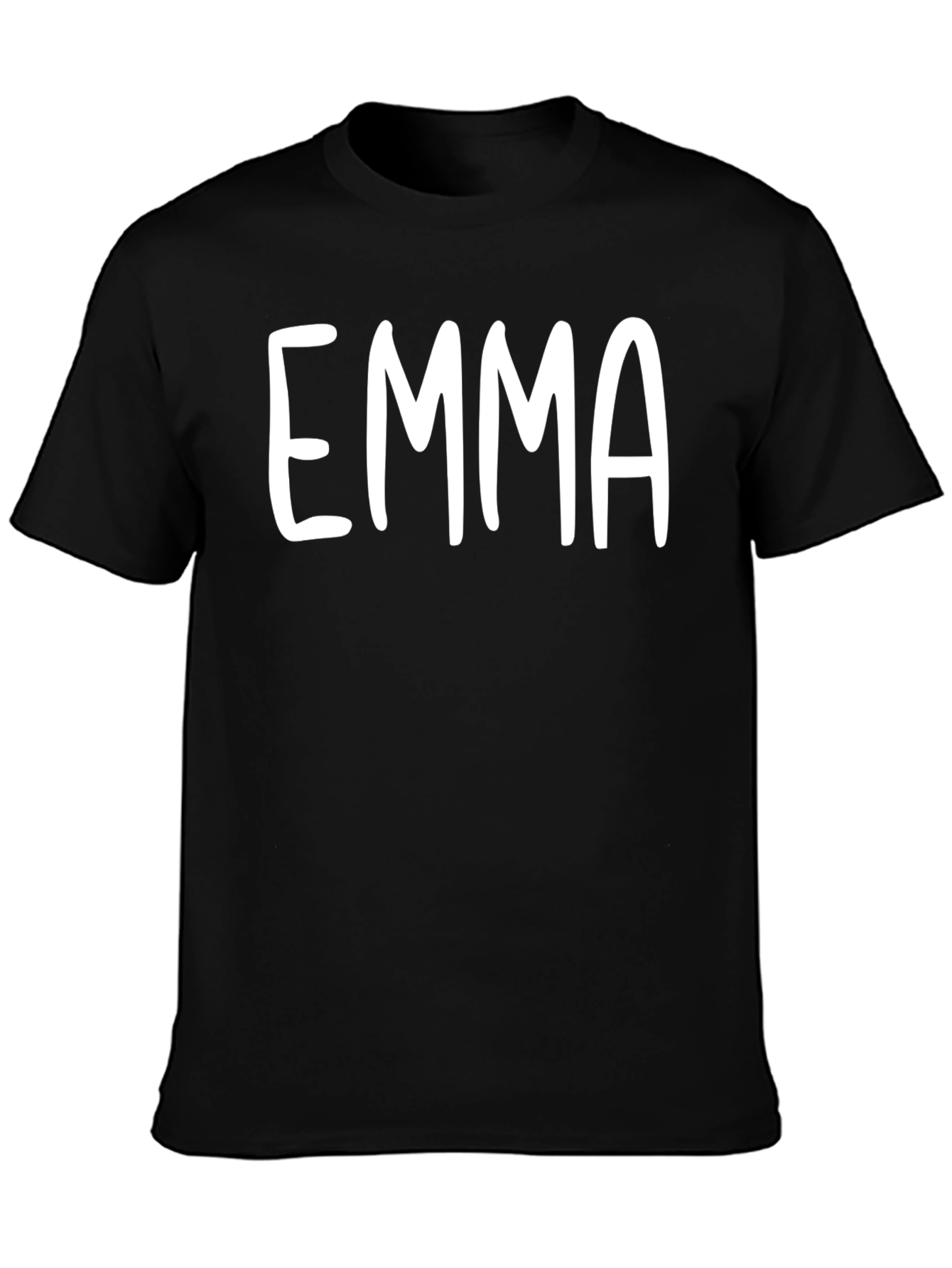 Black Personalized 'Emma' Black T-Shirt - Custom Name Tee view 3
