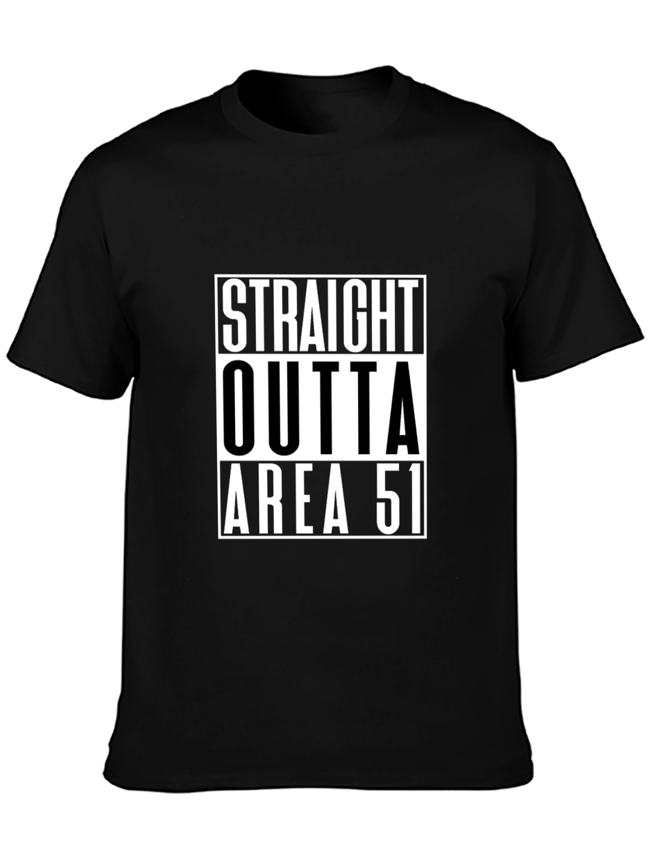 Black Straight Outta Area 51 T-Shirt view 3