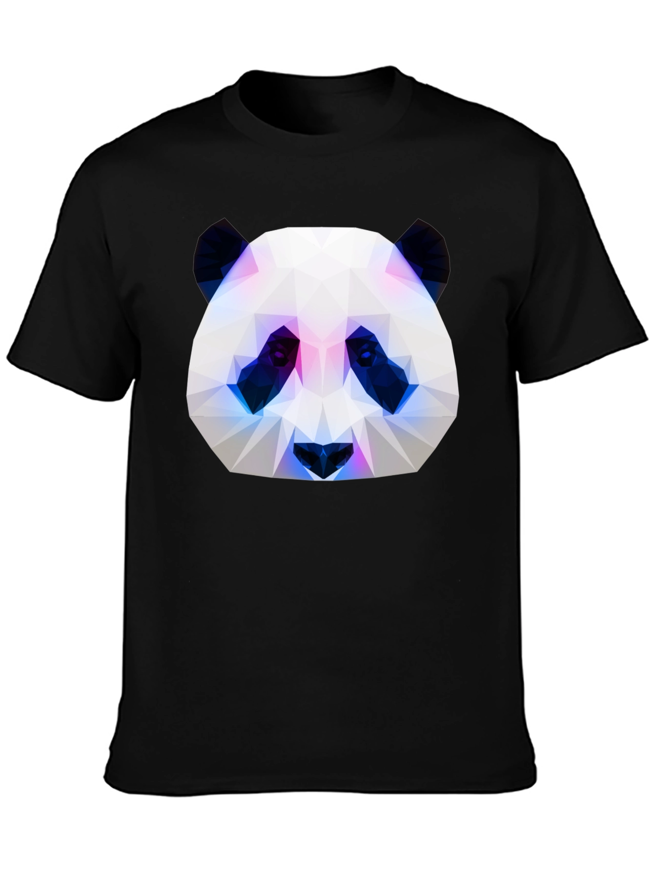 Black Geometric Panda Graphic Tee - Modern Style view 3